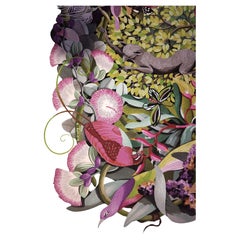 Hermès Silk Scarf Au Coeur De La Vie Aline Honore White Brown 90 cm