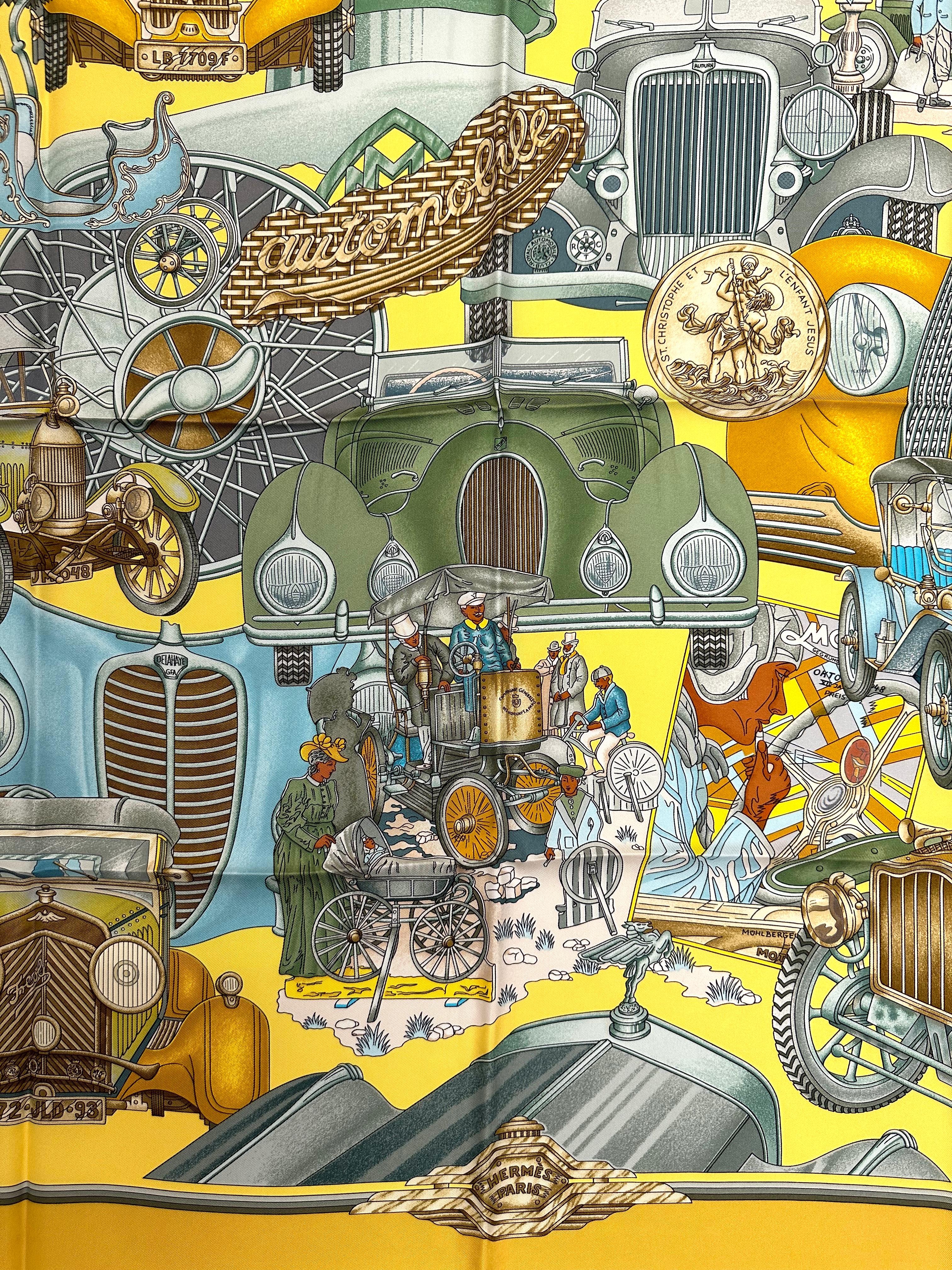 
Hermes Silk Scarf, Automobile
Designed by Joachim Metz in 1996.
35 by 35 in.