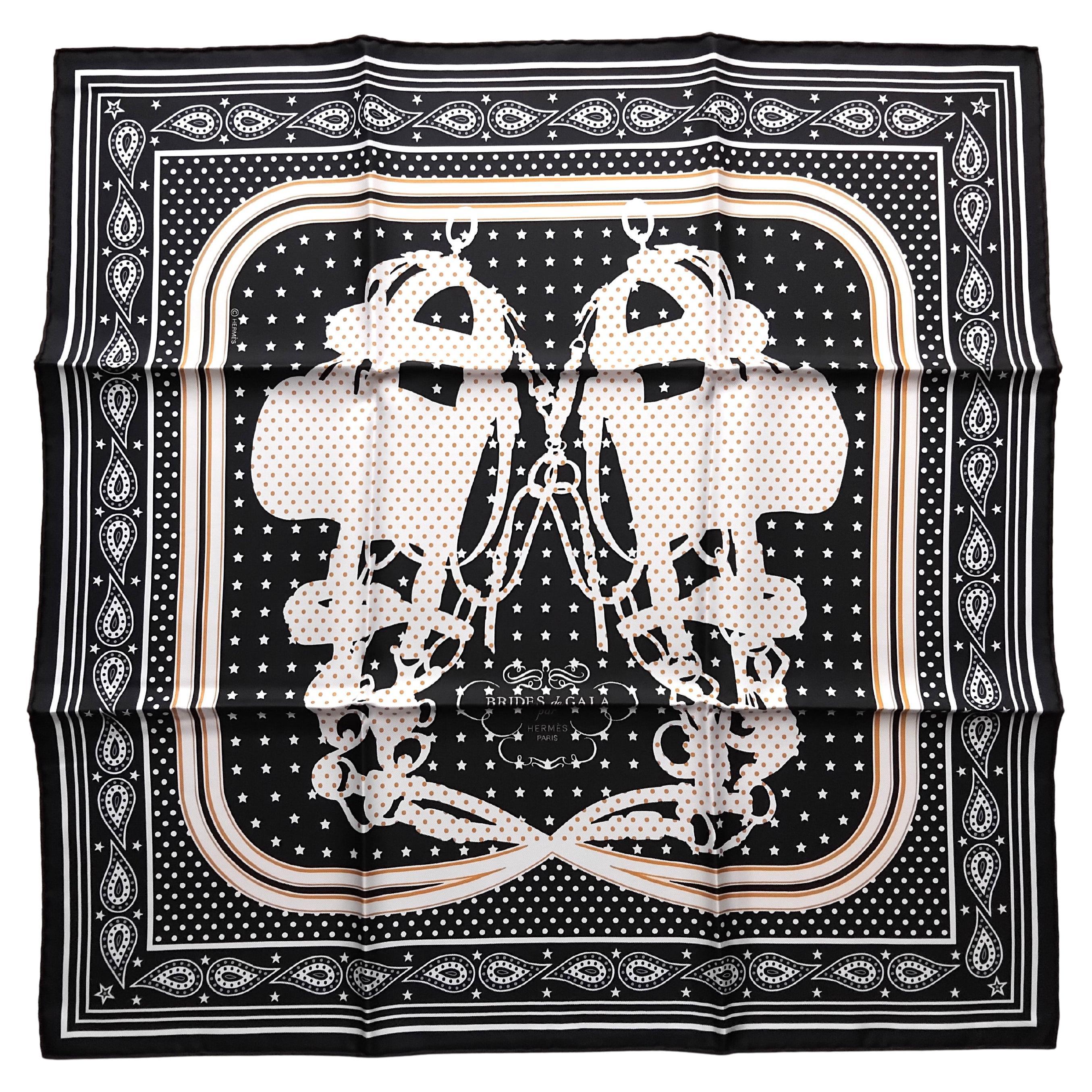 Hermès Silk Scarf Bandana Brides de Gala à Pois Hugo Grygkar 55 cm