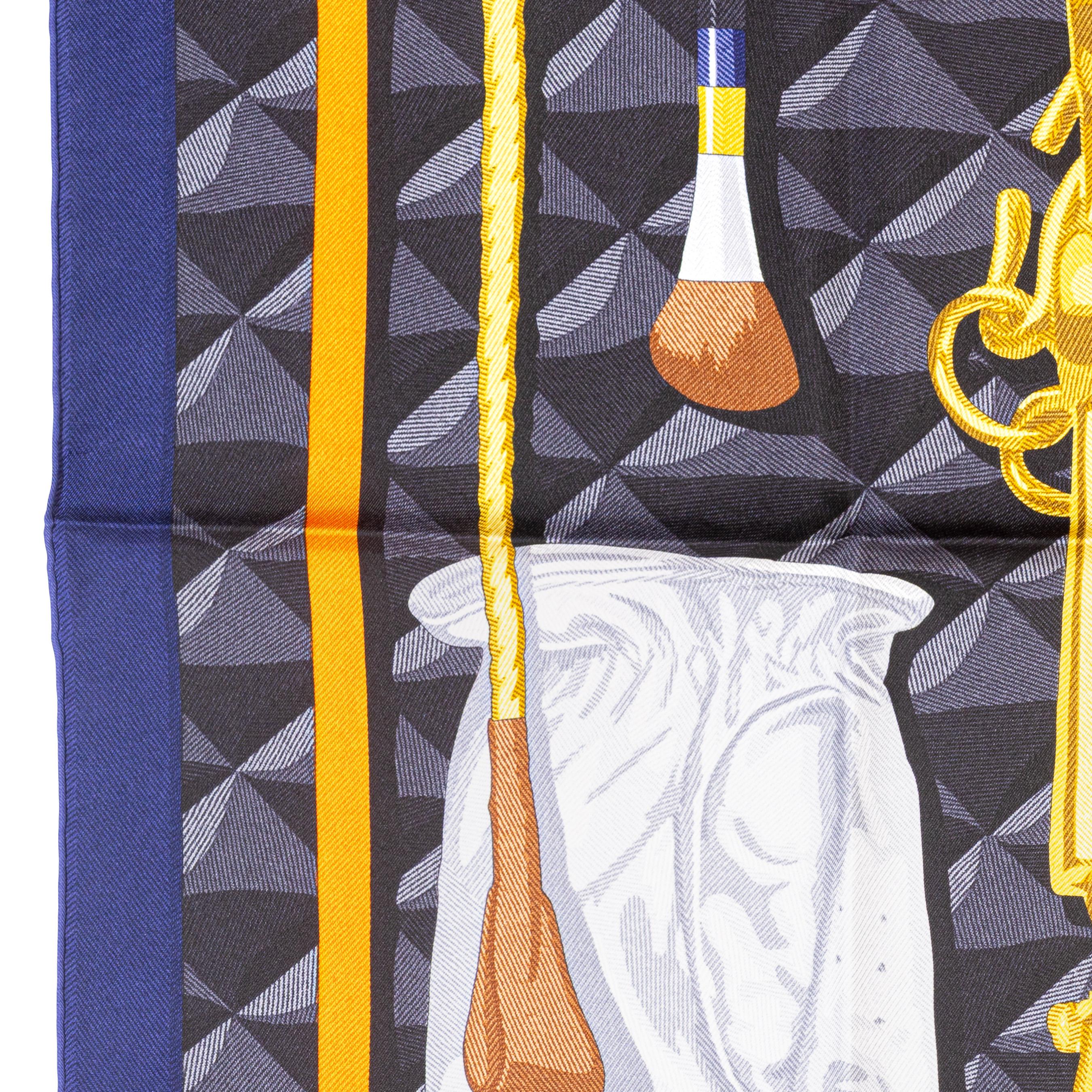 Hermes Pañuelo de Seda Beauté Composée - Caban Naranja Gris - Nuevo Con Etiqueta S en venta 4