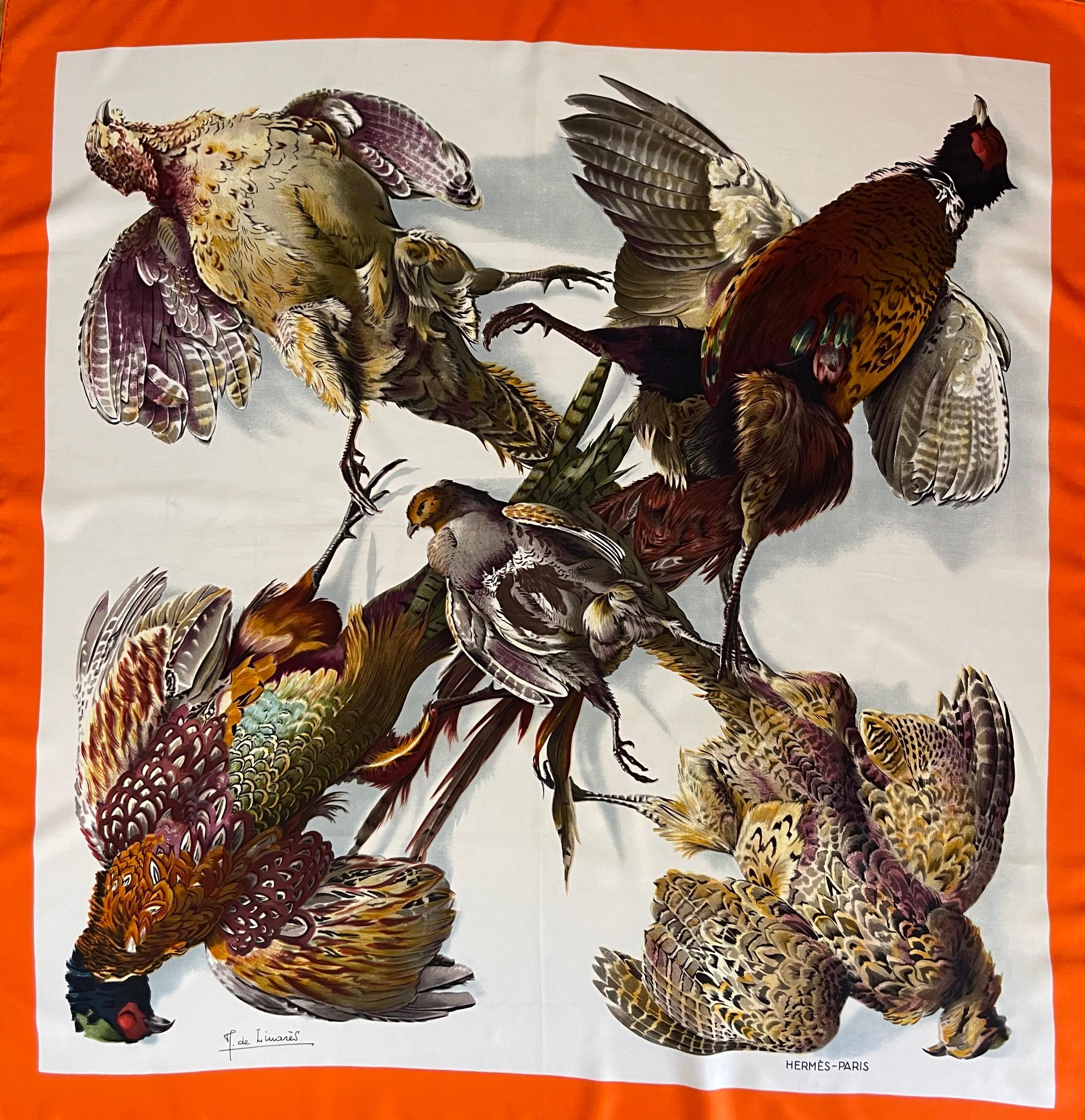 Beige Hermès Silk Scarf 