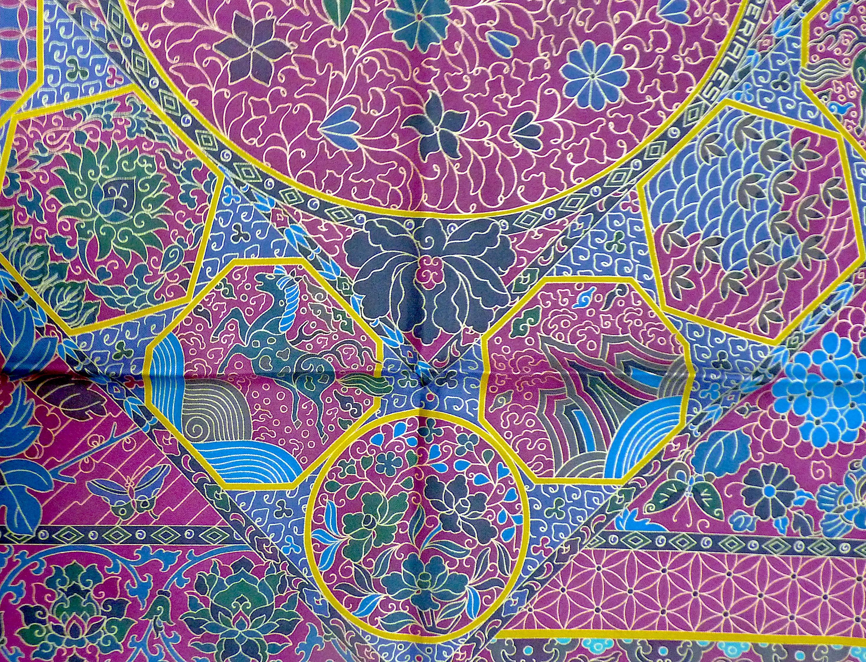 Hermes Silk Scarf BRAND NEW with Box Collections Impériales Catherine Baschet For Sale 2