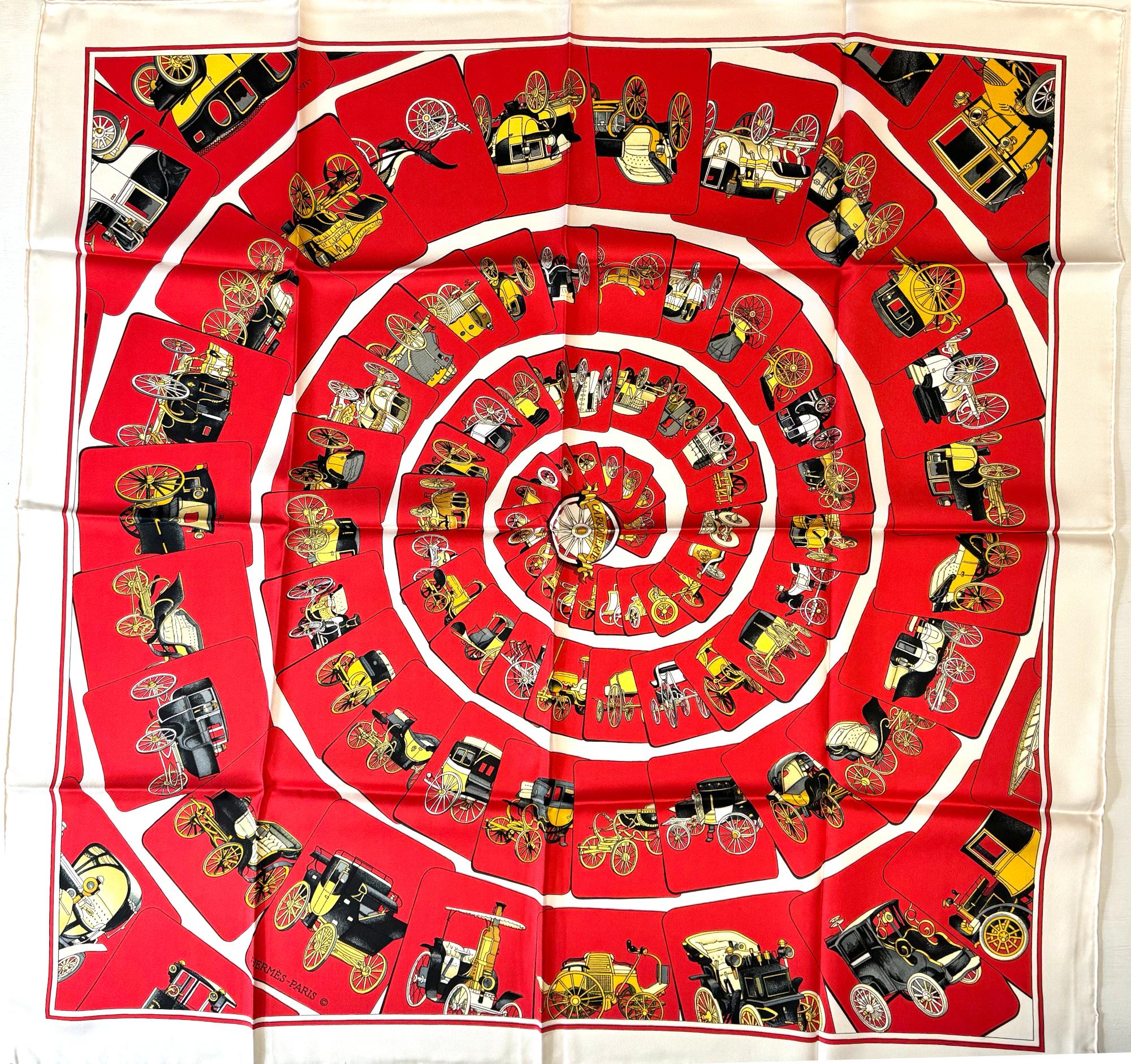 Foulard en soie Hermès, signé Design/One, am designs Philippe Ledoux Unisexe en vente