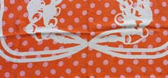 Hermès Silk Scarf Cavalcadour Brides de Gala A Pois Origny Orange Pink 90 cm