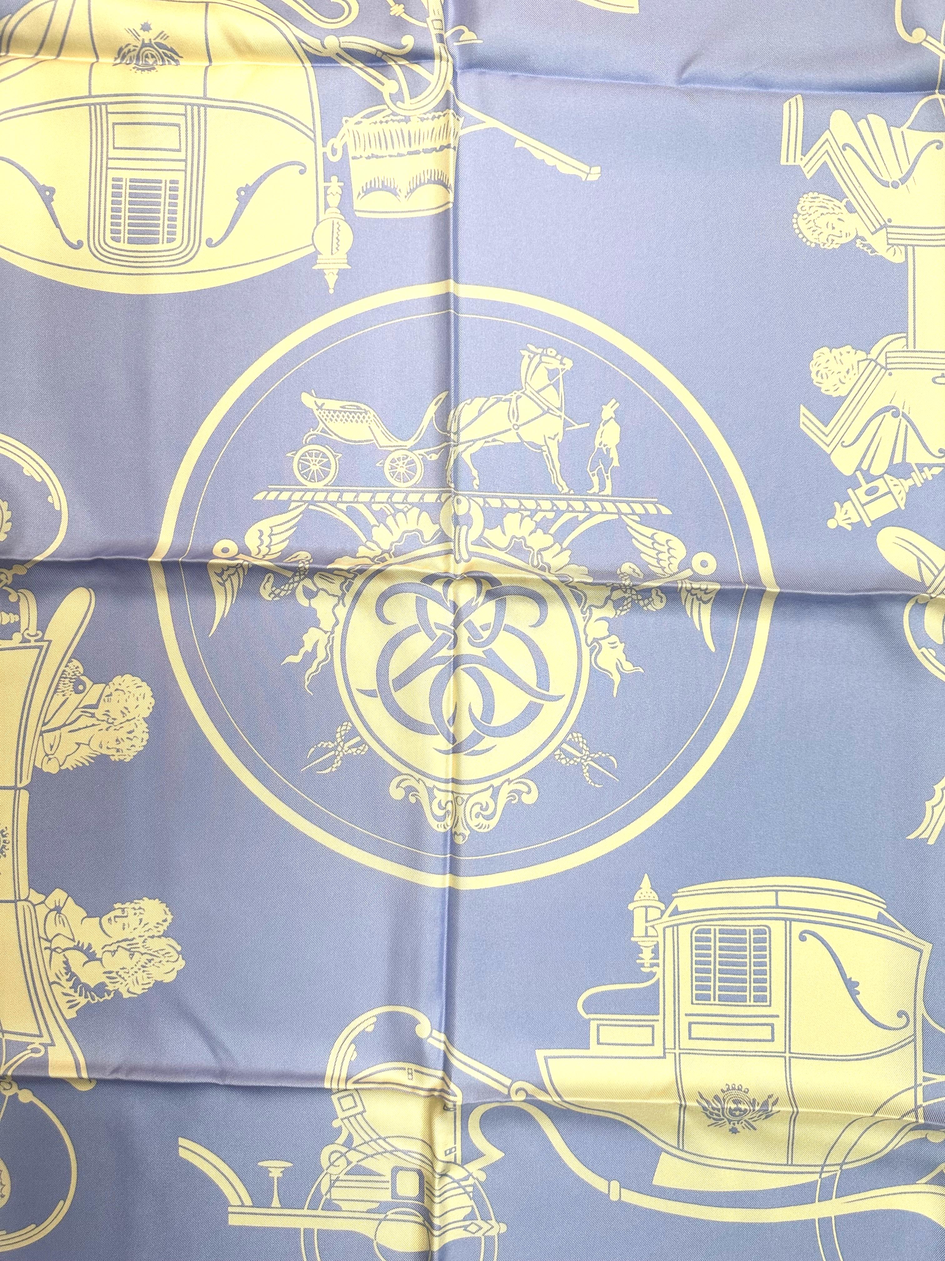 Gray Hermes Silk Scarf, Coach Design For Sale
