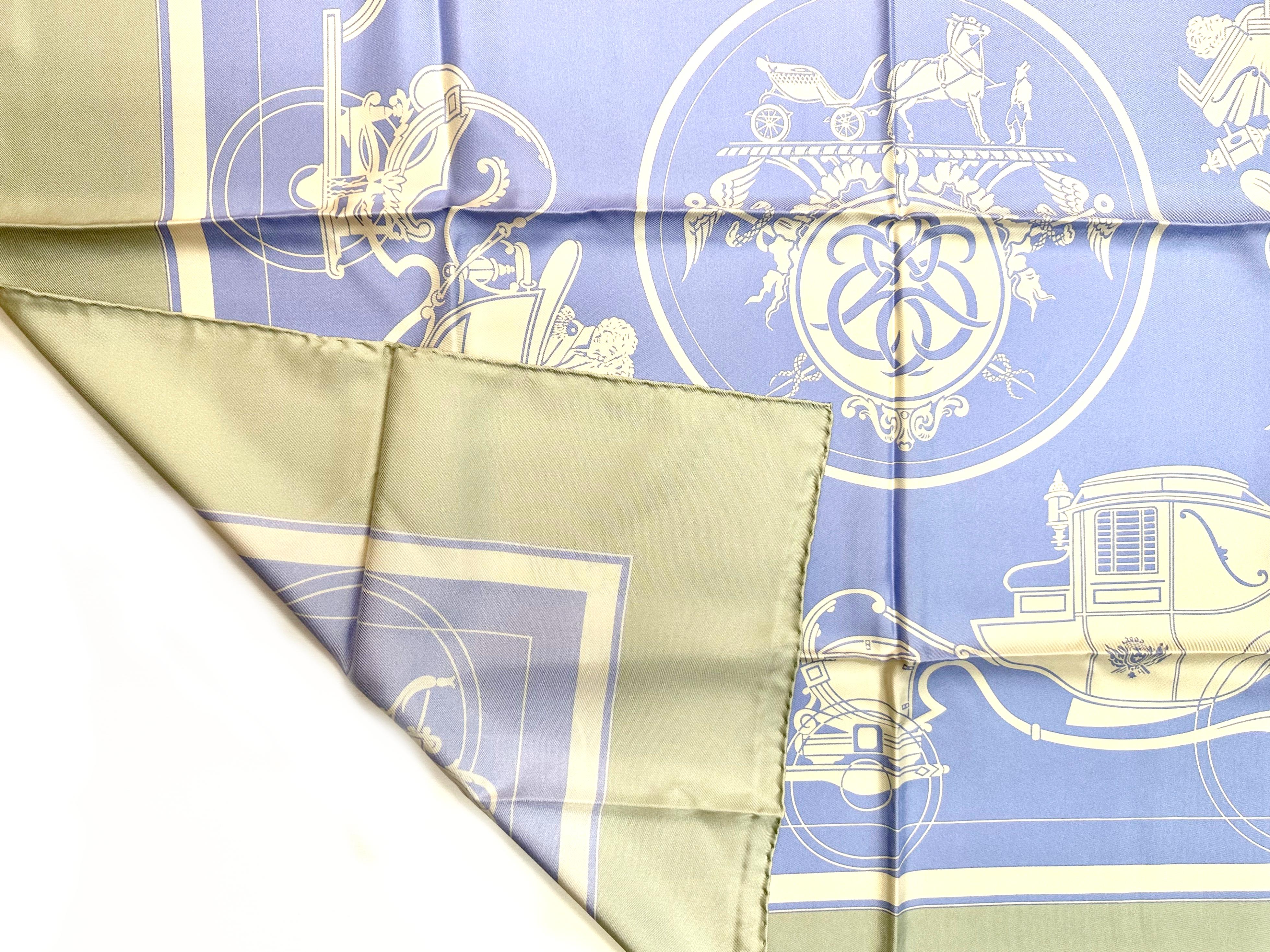 Women's or Men's Hermes Silk Scarf, Coach Design For Sale