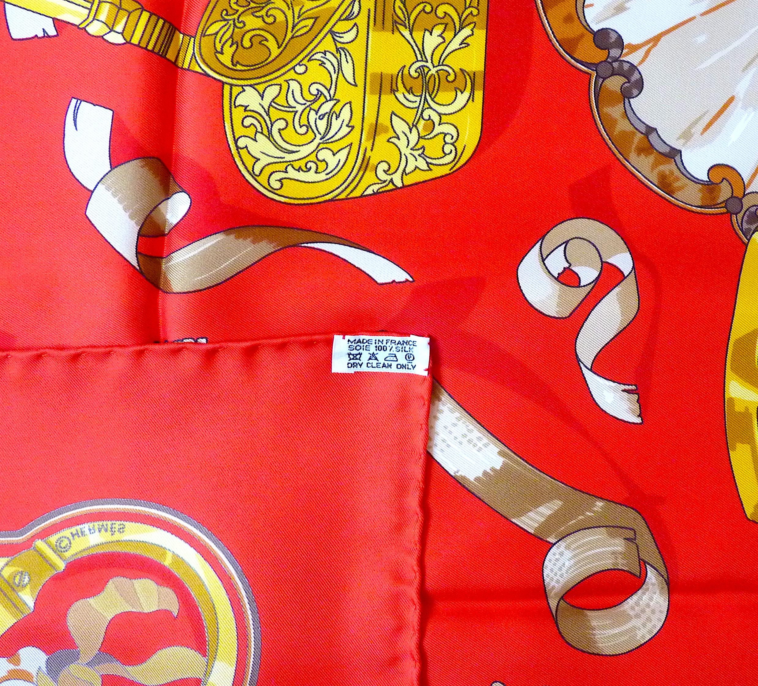 Women's or Men's HERMES Silk Scarf Copeaux by Caty Latham, Issued in 1998 For Sale
