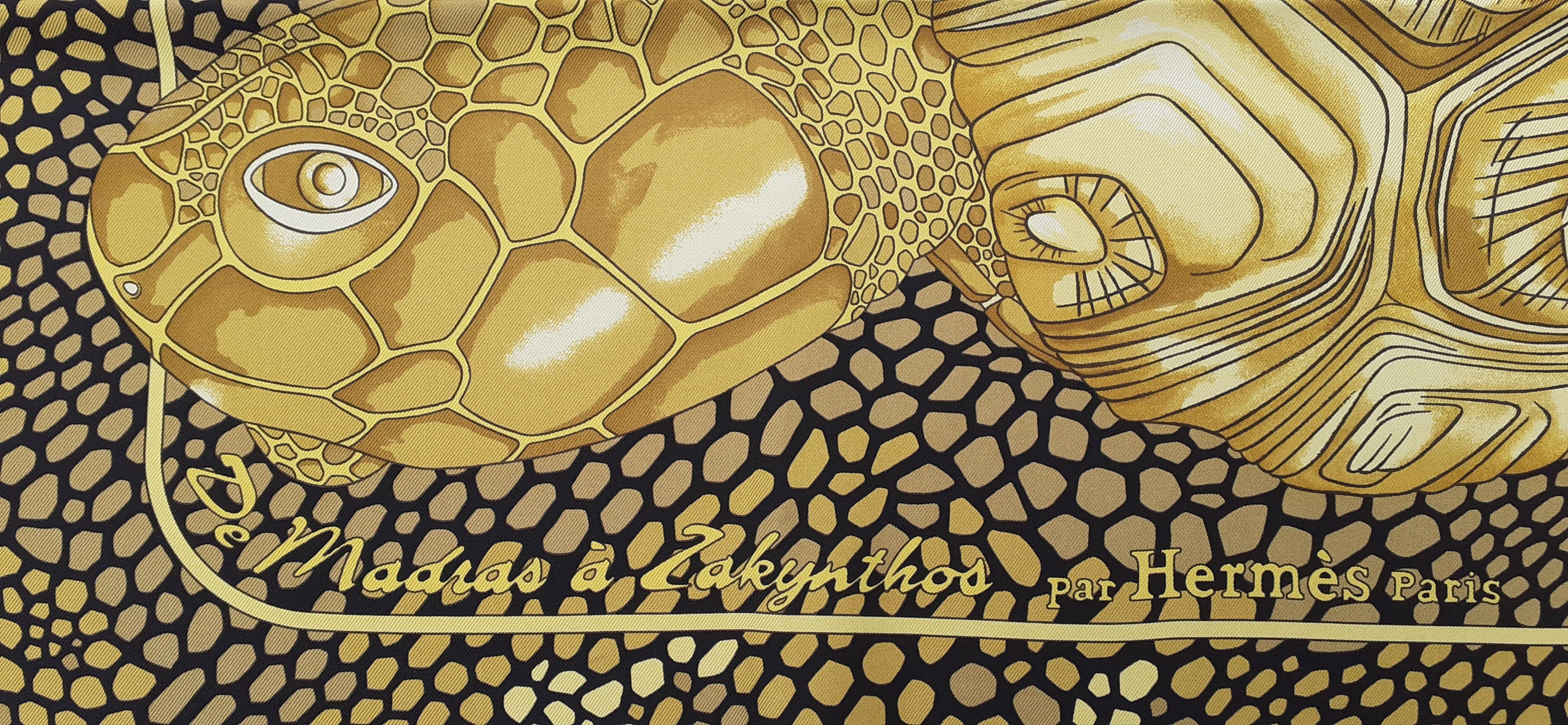 Hermès Silk Scarf De Madras A Zakynthos Turtle 35 inches 1