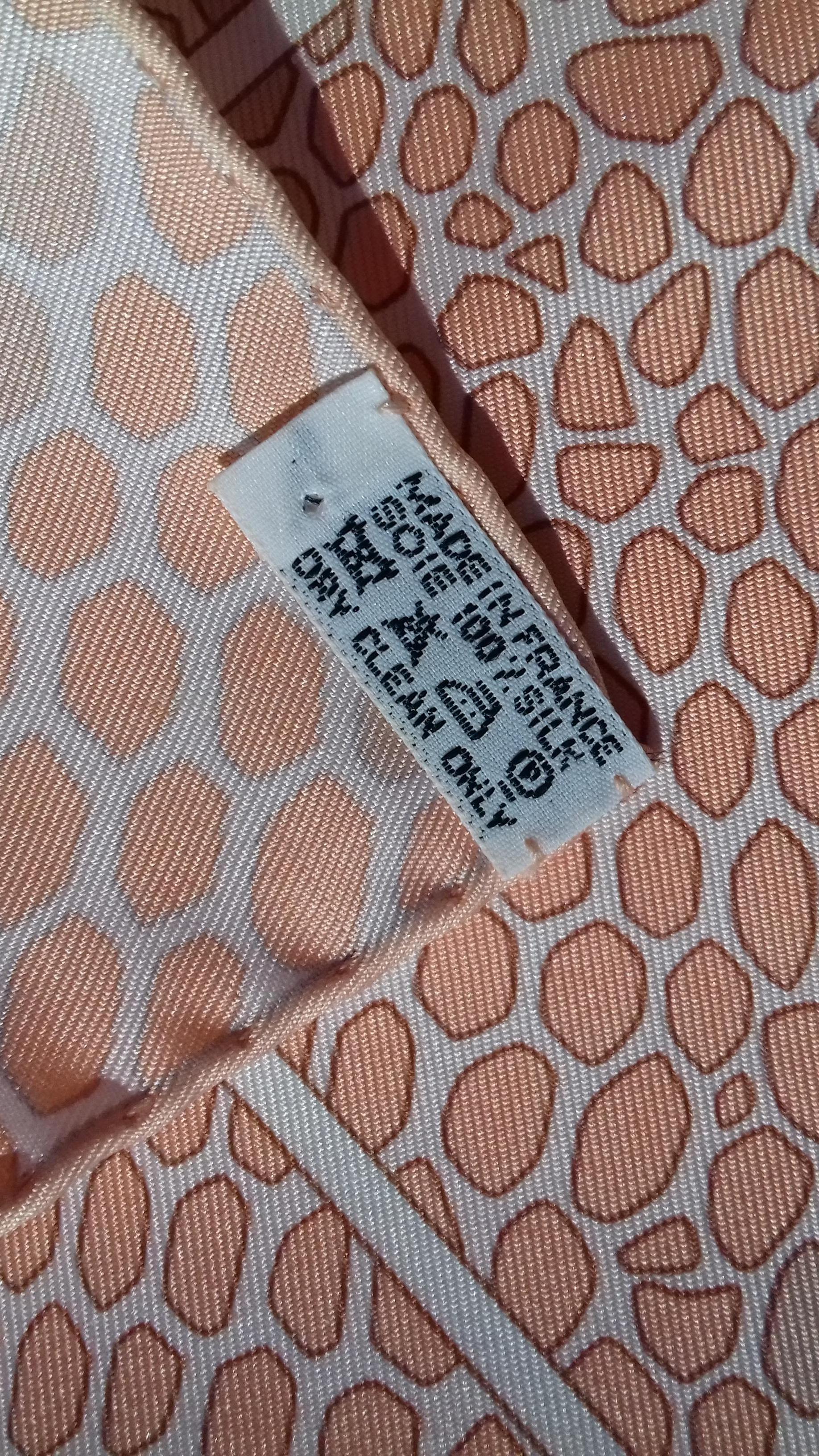 Hermès Silk Scarf De Madras A Zakynthos Turtle Pink Beige 35 inches 6