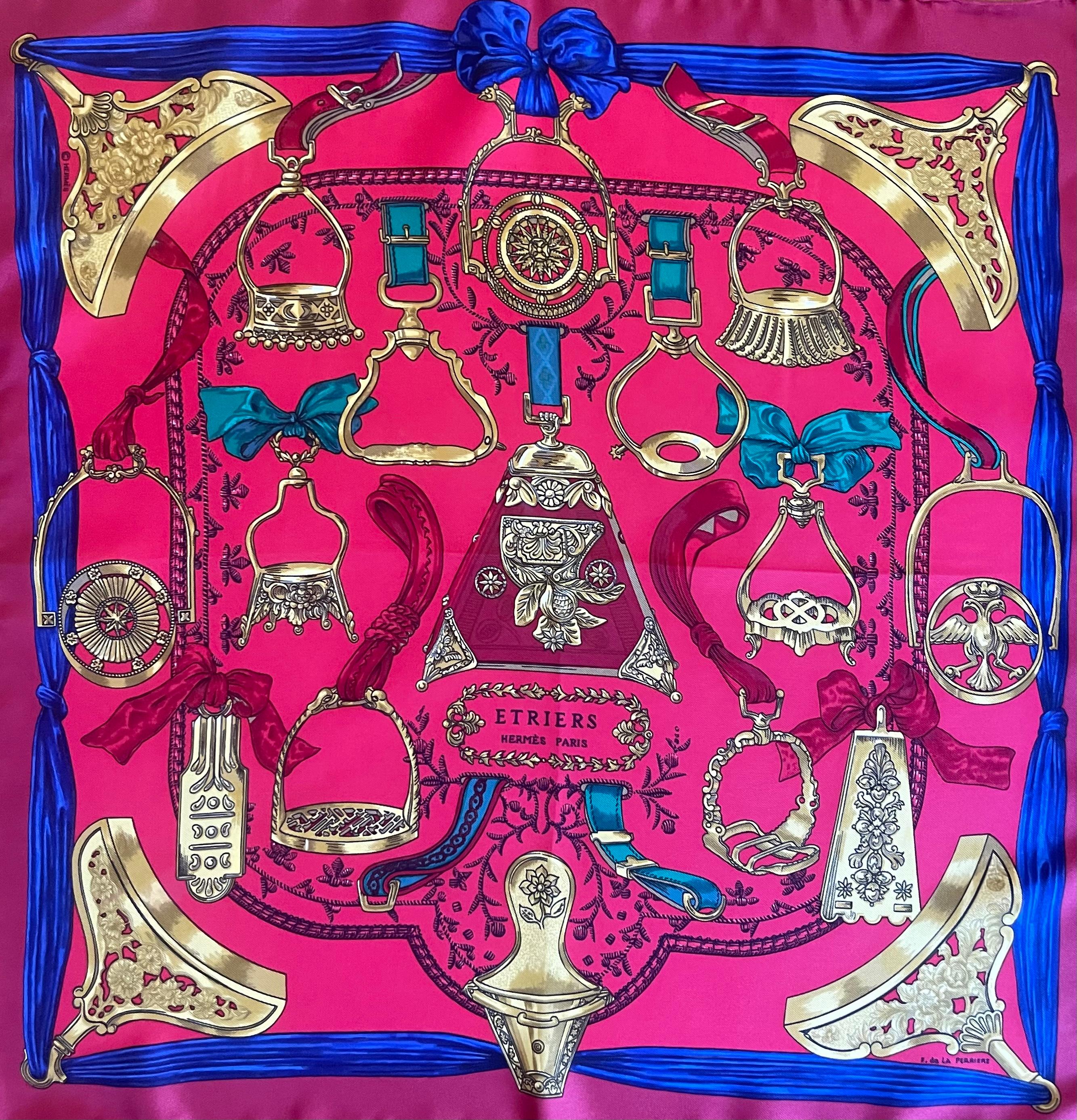 Pink Hermès Silk Scarf 