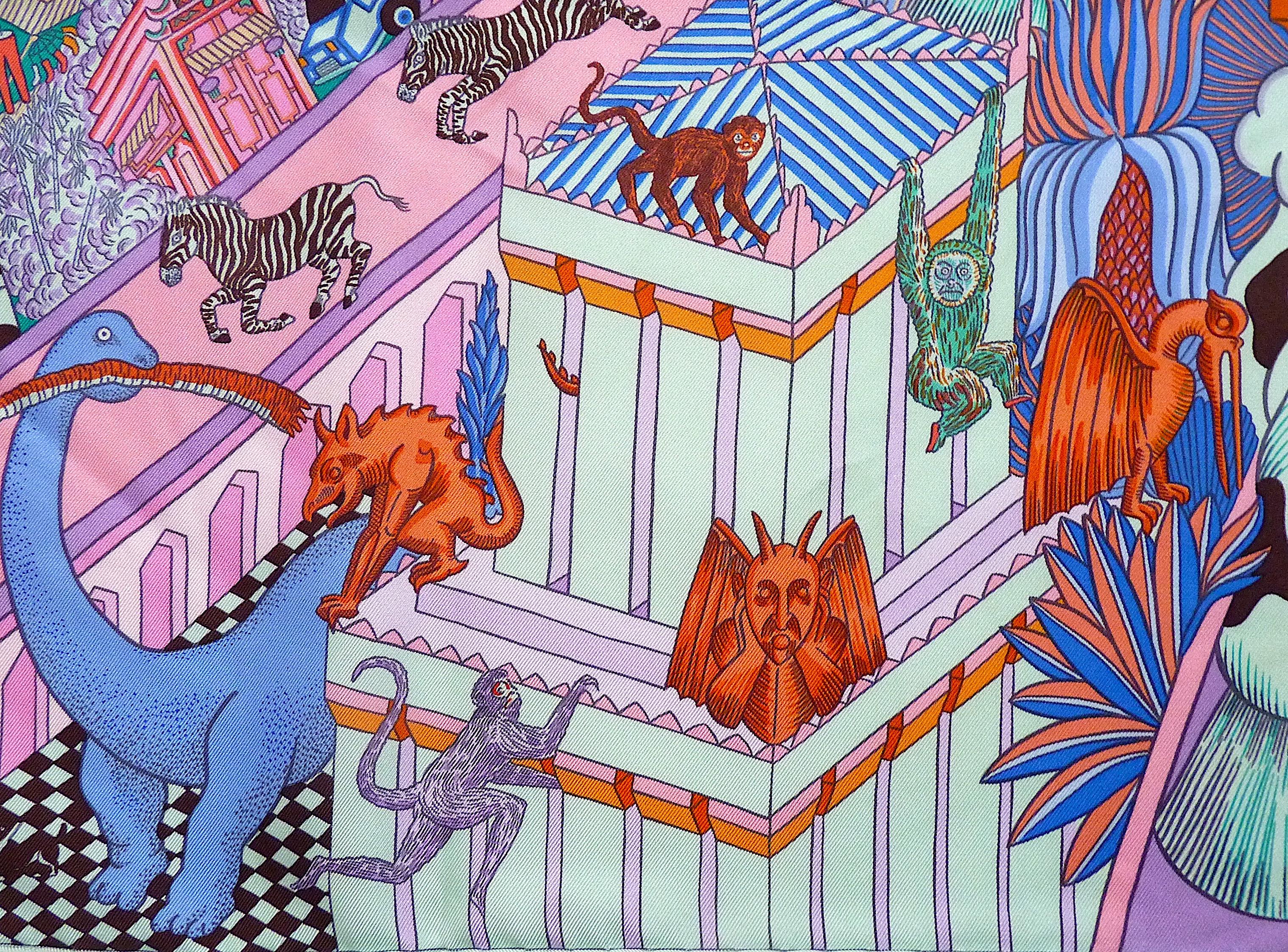 Hermes Silk Scarf Excellent condition with Box Animapolis Jan Bajtlik 5