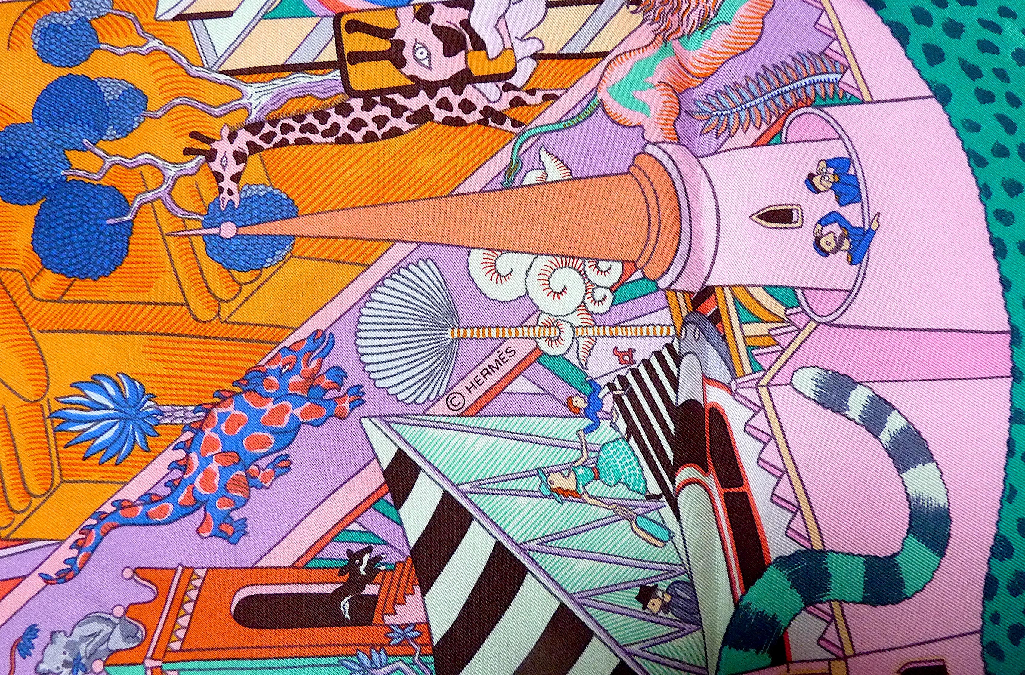 Hermes Silk Scarf Excellent condition with Box Animapolis Jan Bajtlik 4