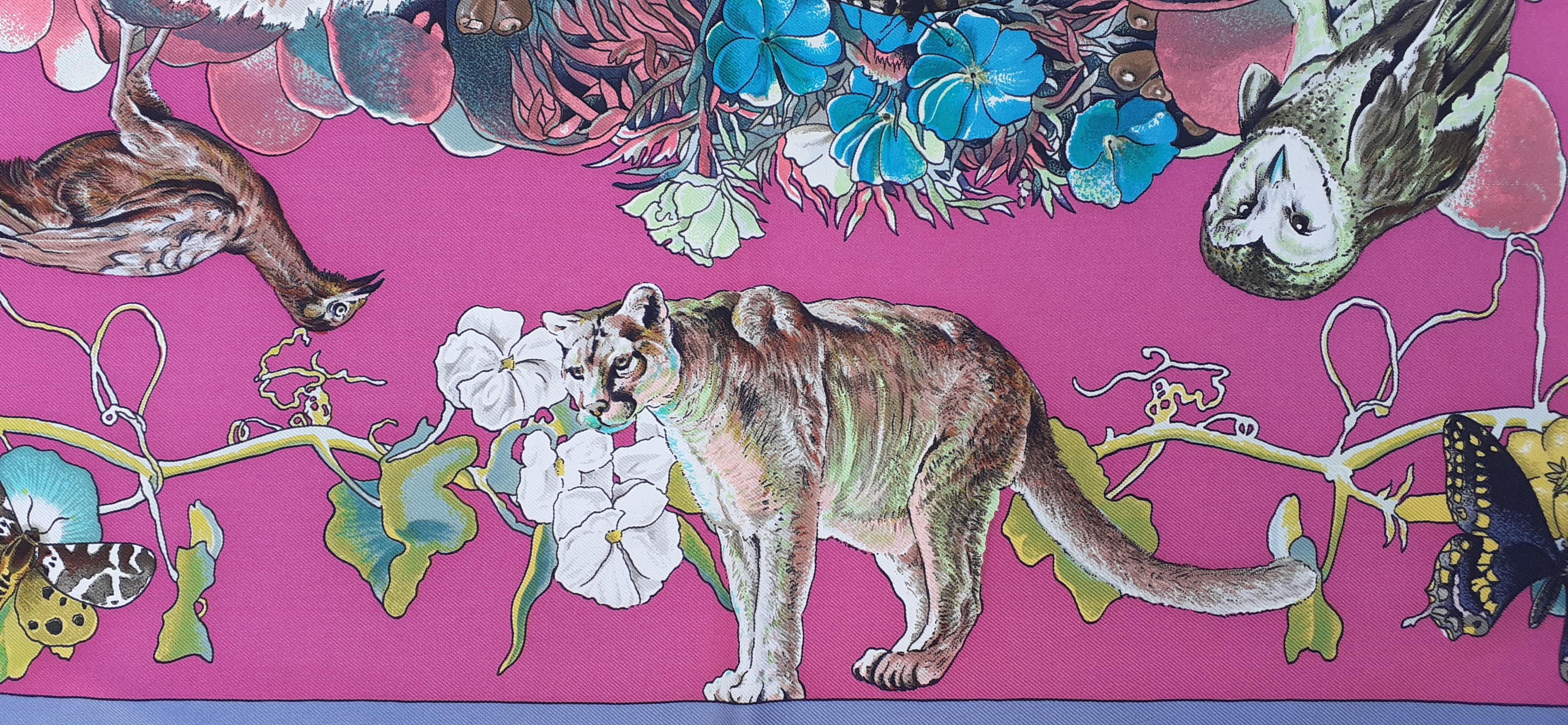 Hermès Silk Scarf Faune et Flore du Texas Kermit Oliver 90 cm 8