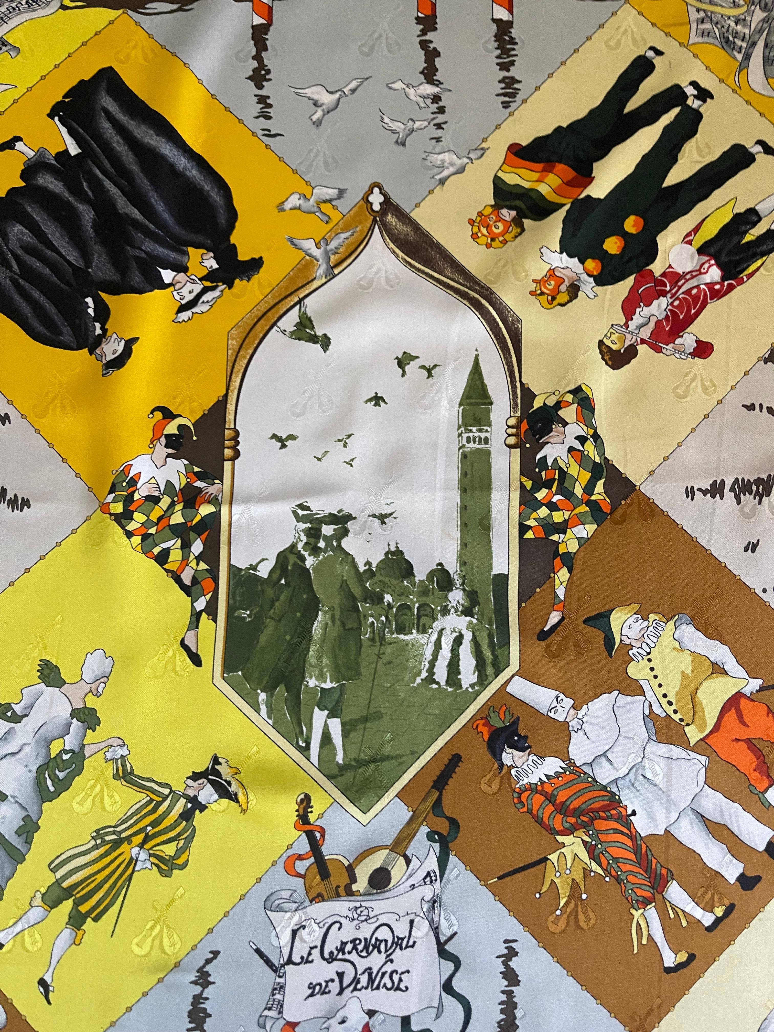 Beige Hermès Silk Scarf 