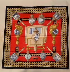 Hermes Silk Scarf Feux De Route Never Worn with Original Box