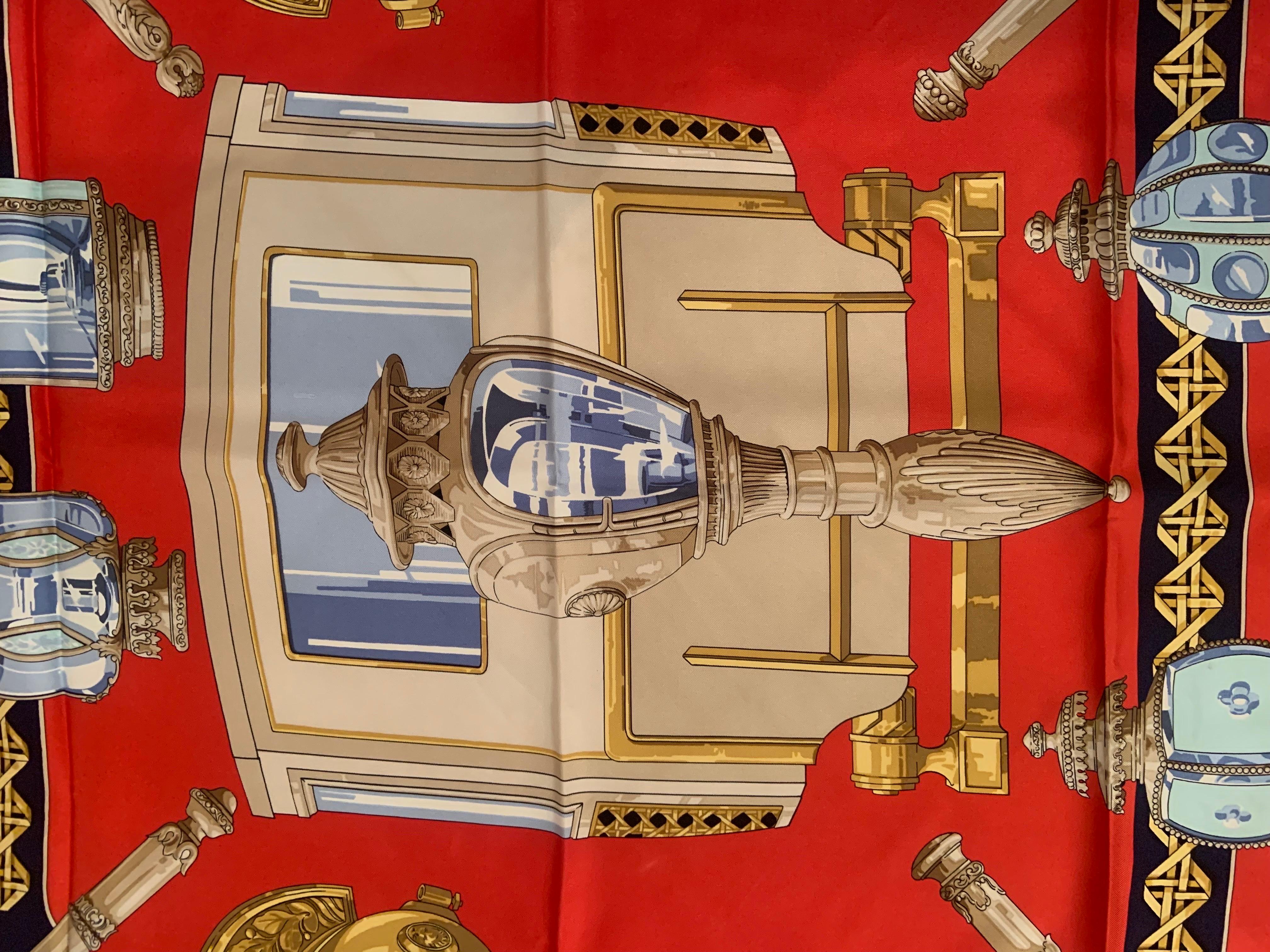 Hermes Silk Scarf Feux De Route Never Worn with Original Box For Sale 1