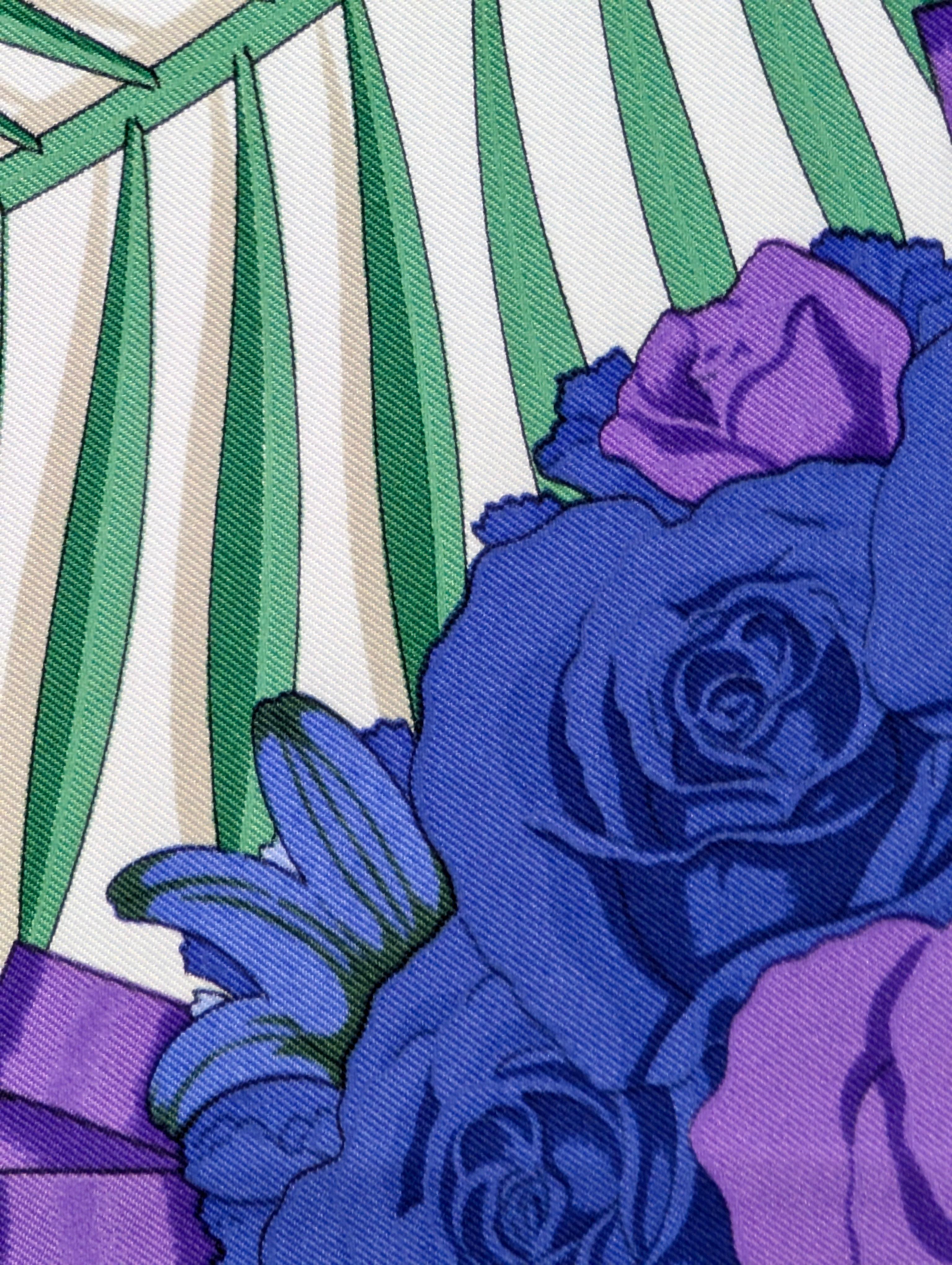 HERMÈS silk scarf Fleurs de L'Opèra 5