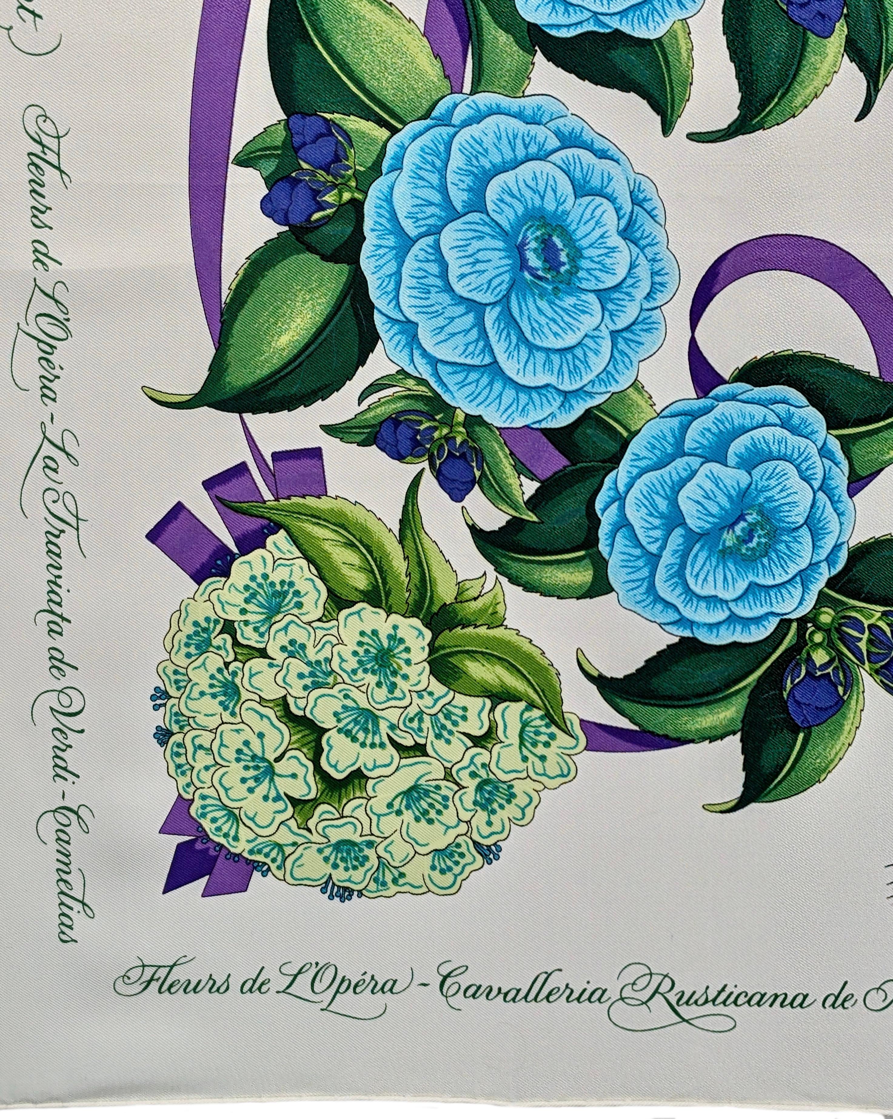 HERMÈS silk scarf Fleurs de L'Opèra 1