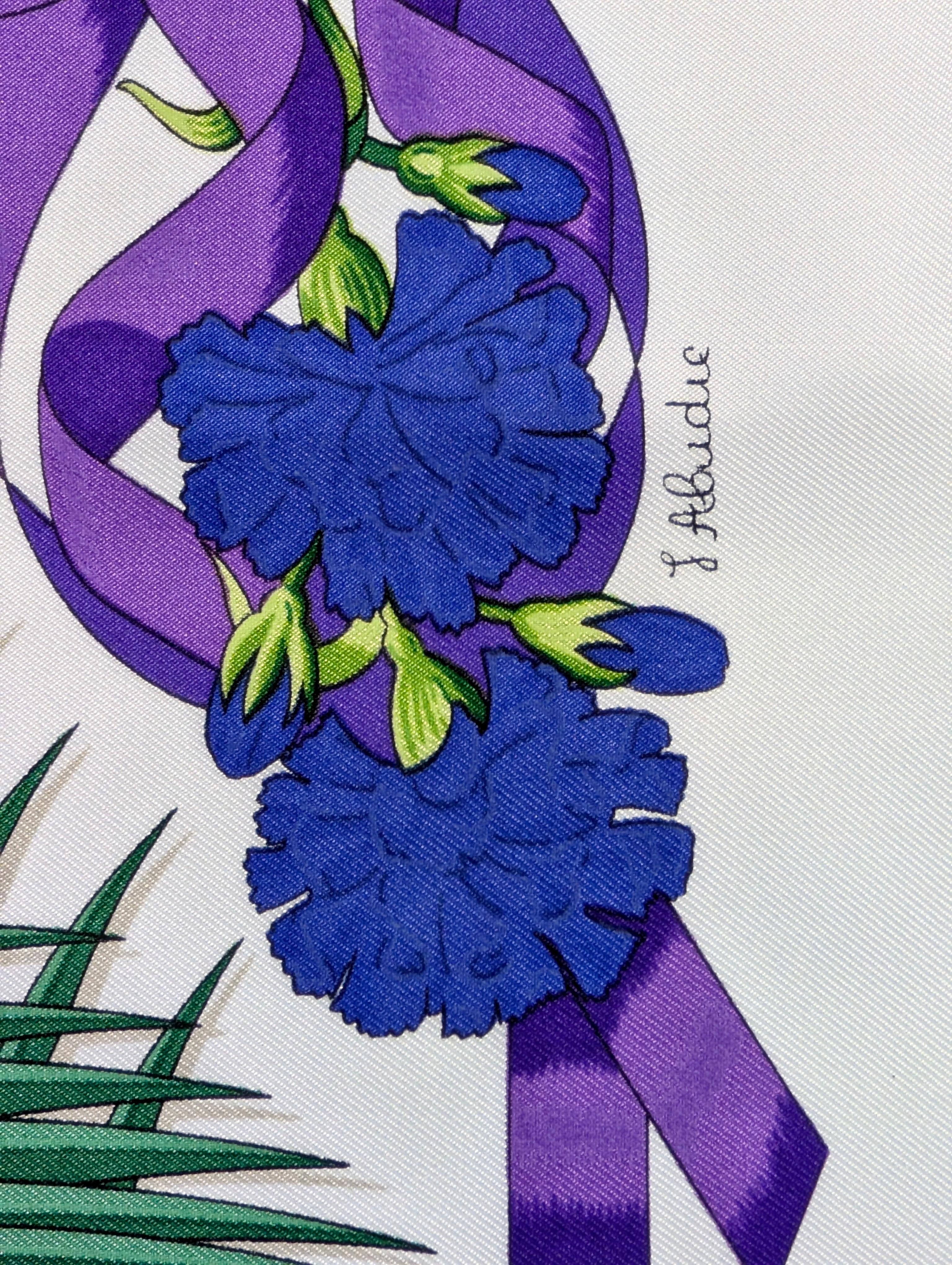 HERMÈS silk scarf Fleurs de L'Opèra 3