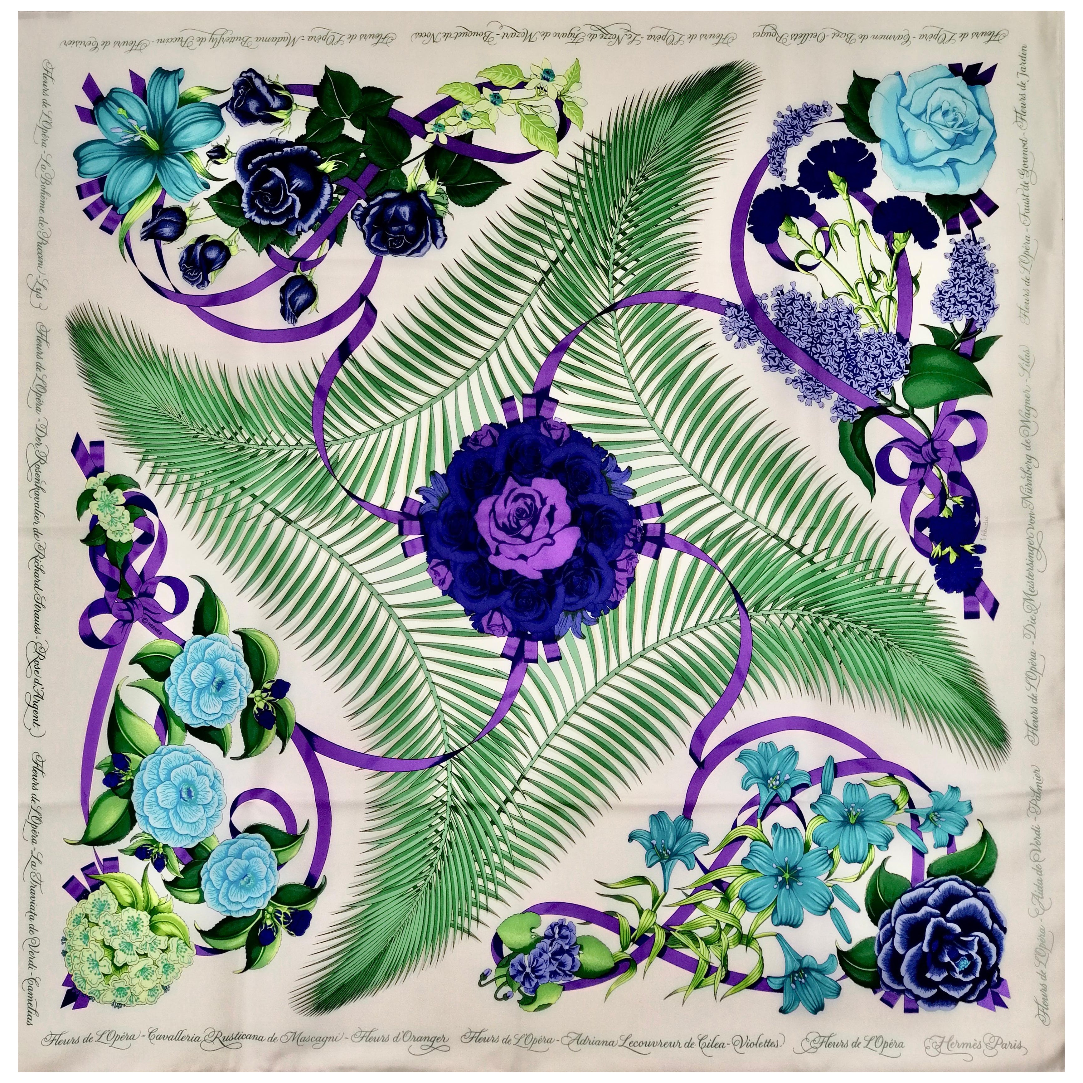 HERMÈS silk scarf Fleurs de L
Opèra