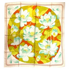 Hermes Silk Scarf, Fleurs De Lotus
