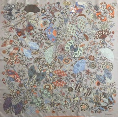 Hermès Silk Scarf “Fleurs Et Papillons De Tissus” 2013