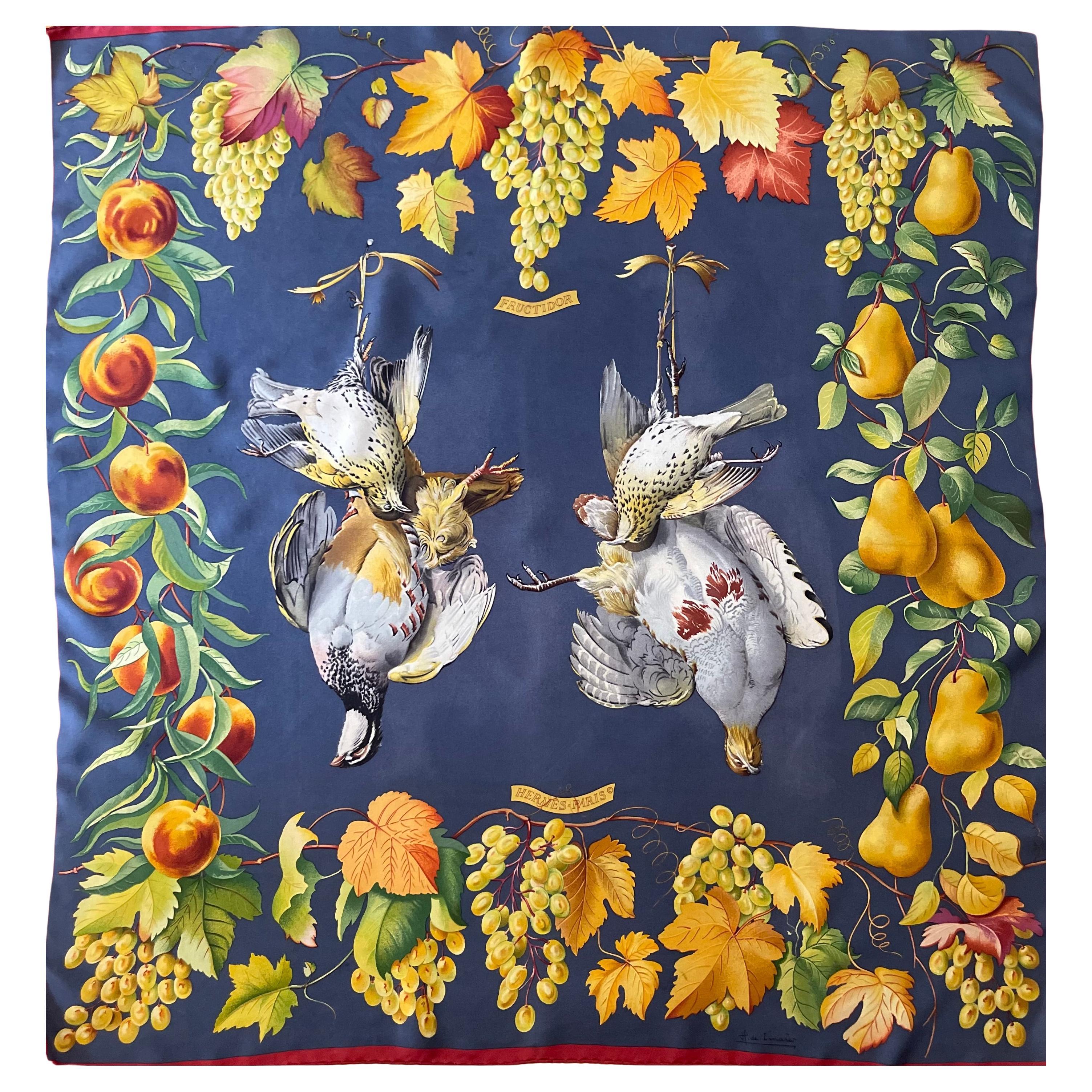Hermès Silk Scarf "Fructidor" 1979 For Sale