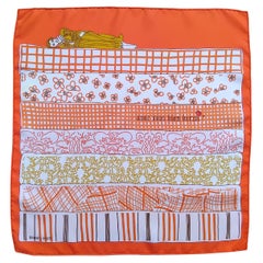 Pañuelo de seda Hermès Gavroche Pañuelo de bolsillo Avez Vous Bien Dormi 42 cm