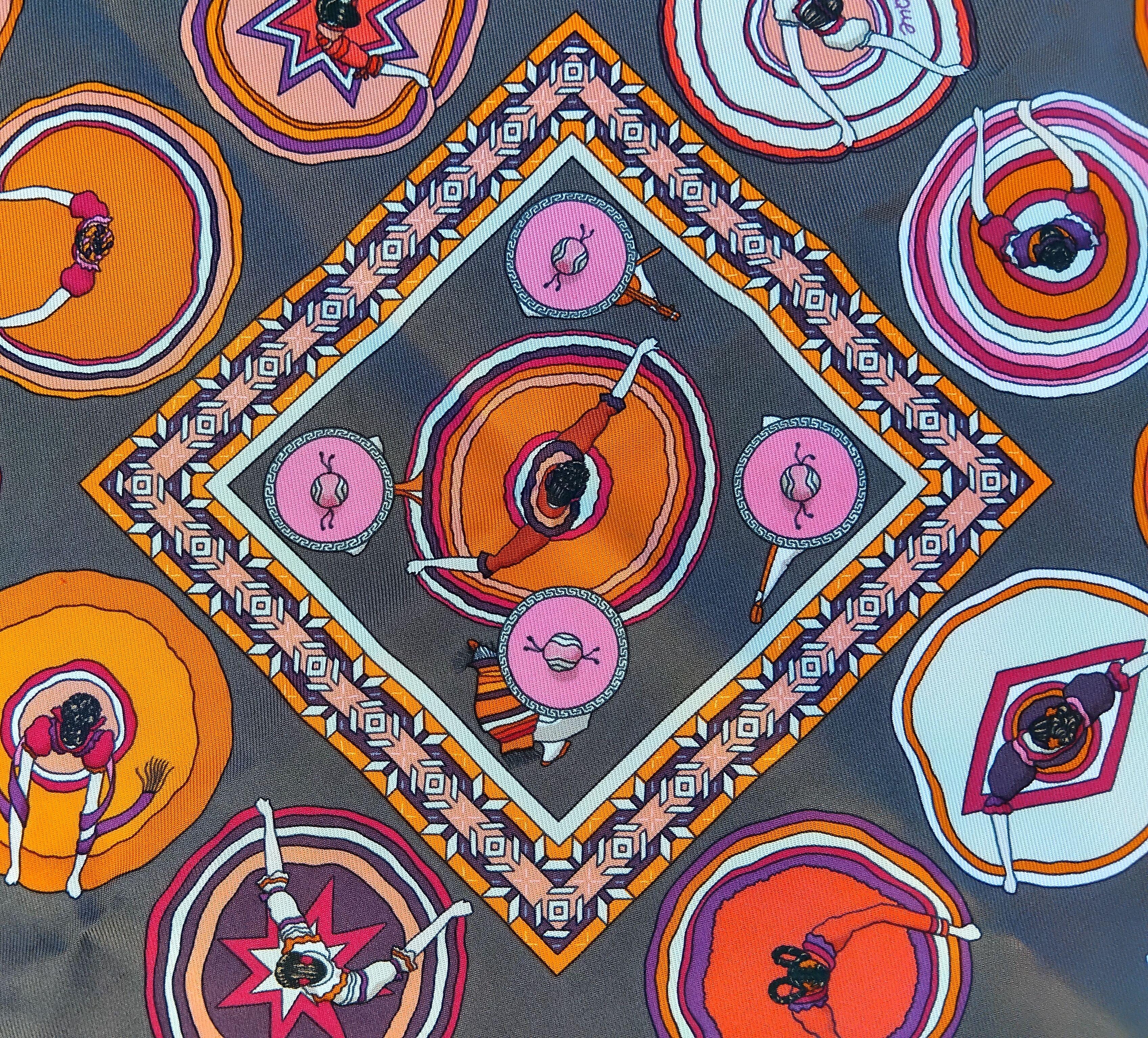 Hermès Silk Scarf Gavroche Pocket Square Belles du Mexique Virginie Jamin 17' 3