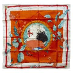HERMES Silk Scarf Gavroche Special Edition fo Amazone by Hilton Mc Connico 1974