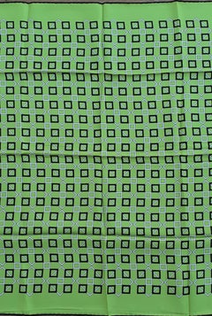 Hermès Silk Scarf Geometric Print Green White Black 26'