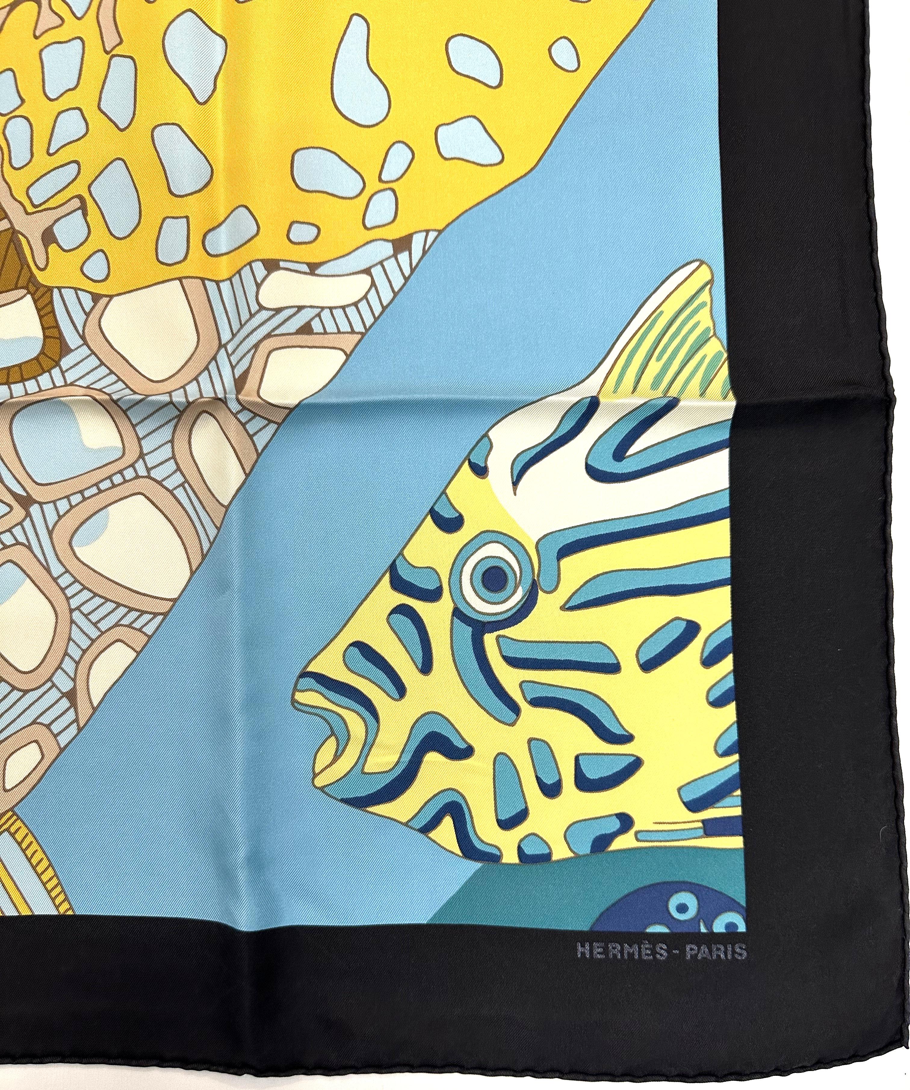 Hermes Silk Scarf, Grands Fonds (detail) In Good Condition In West Palm Beach, FL
