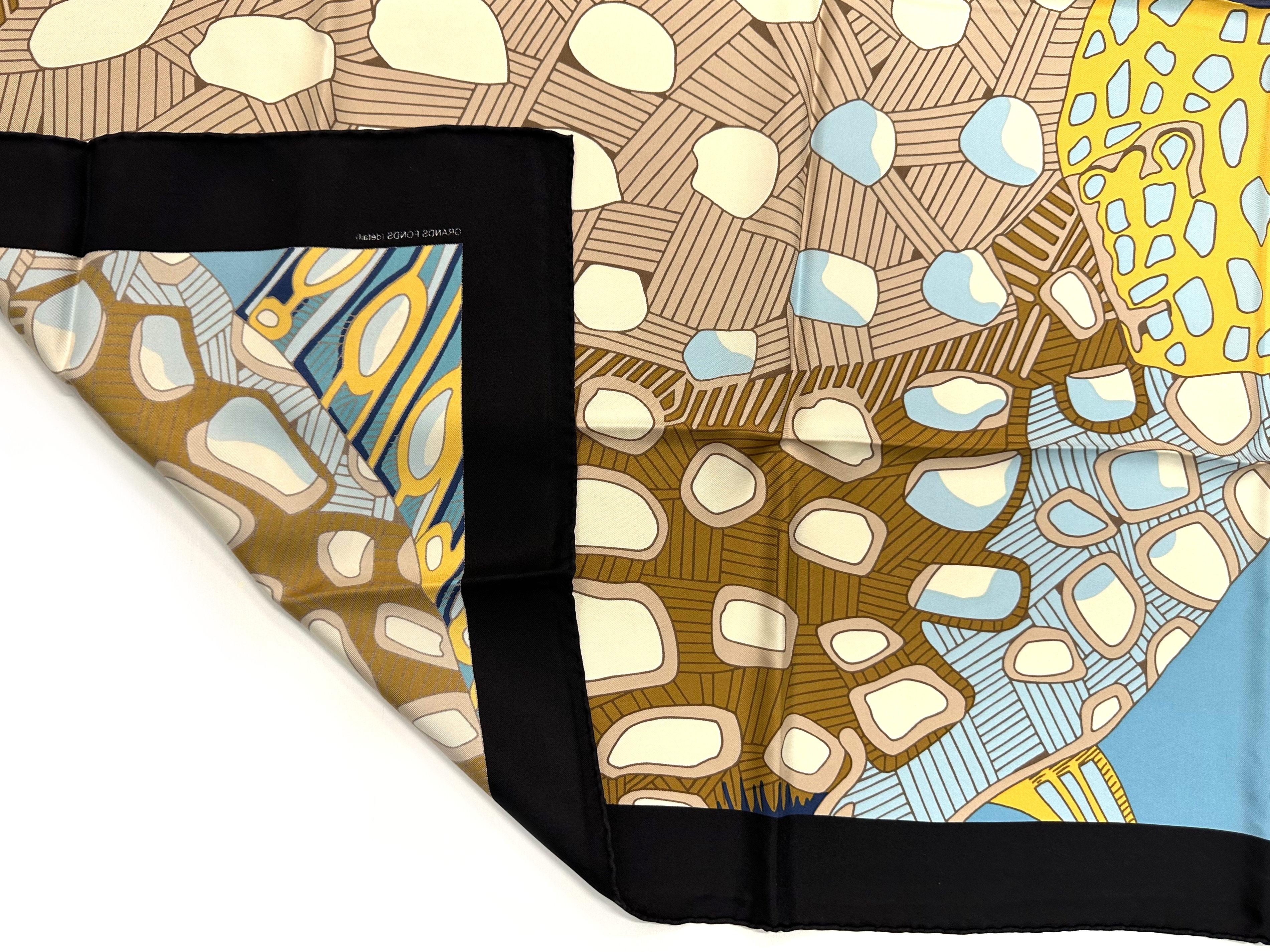 Women's or Men's Hermes Silk Scarf, Grands Fonds (detail)