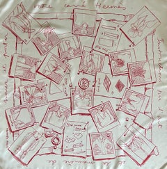 Foulard en soie Hermès "Instructions Sur L'Art De Nouer Et Porter Votre Carré Hermès"