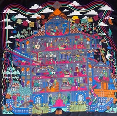 Hermès Silk Scarf "La Maison Des Carrés" 2014