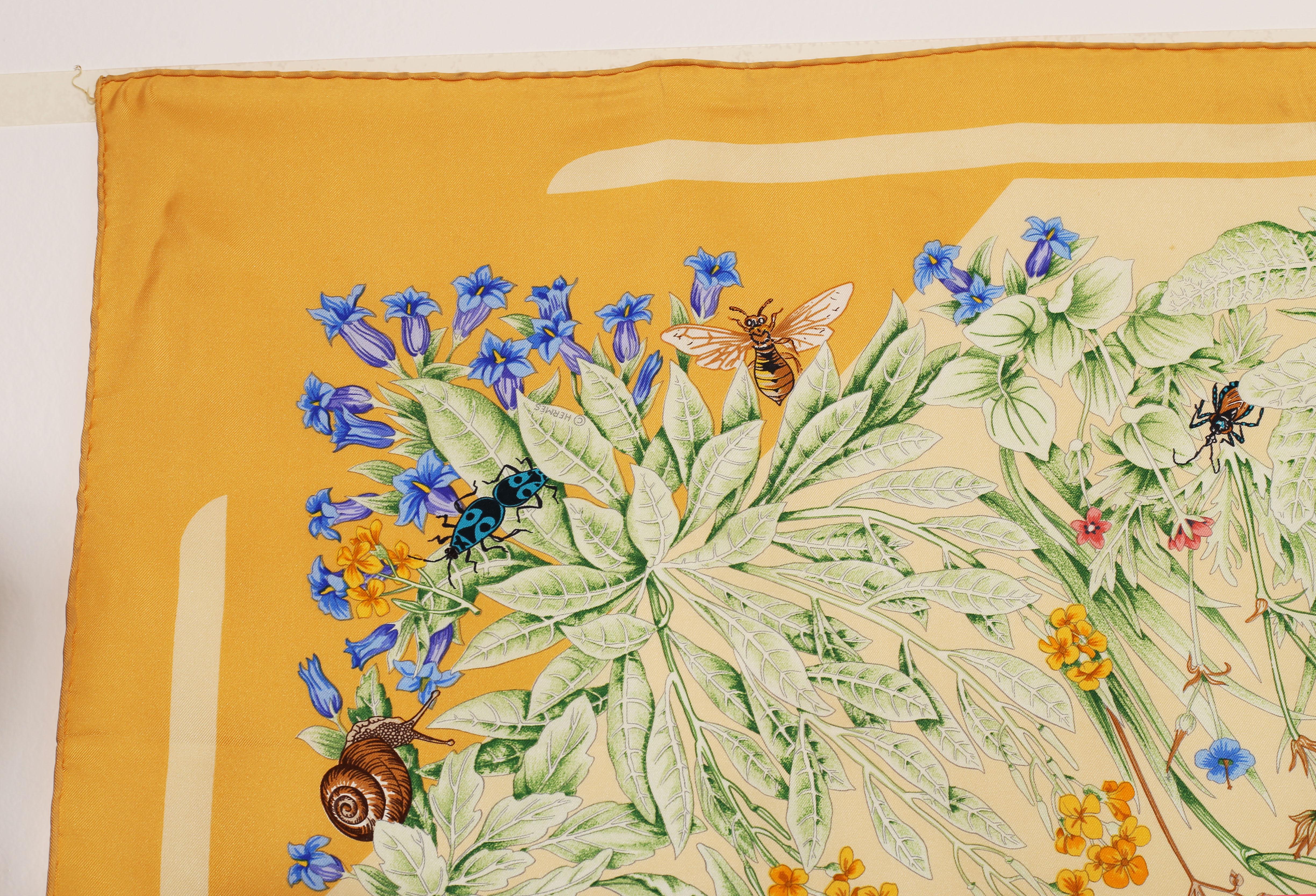 HERMES Silk Scarf  La Prairie  by Antoine de Jacquelot circa 1994 1