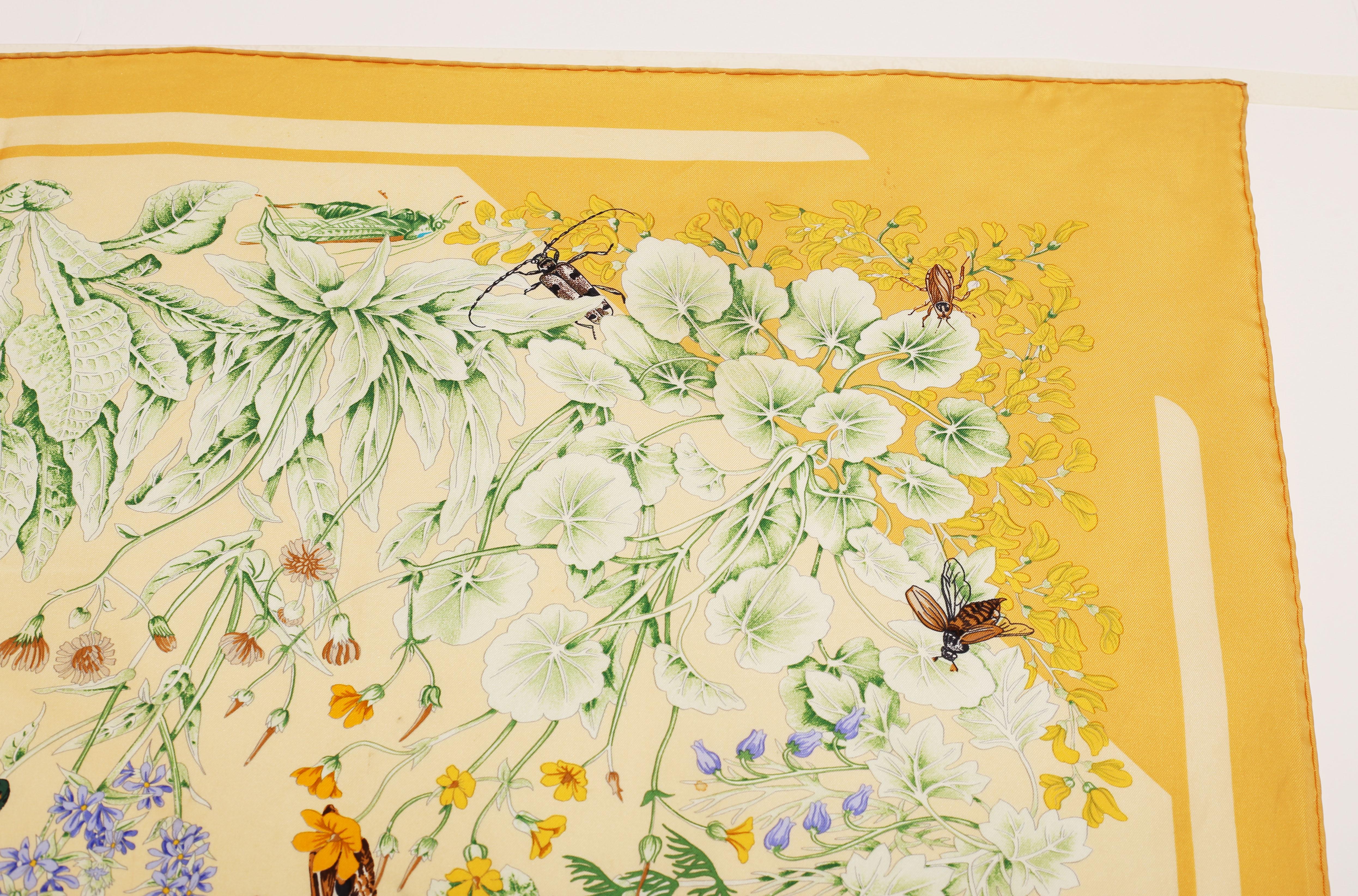 HERMES Silk Scarf  La Prairie  by Antoine de Jacquelot circa 1994 3