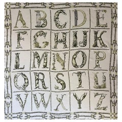 Sciarpa di seta Hermès "L'Abécédaire" 1965