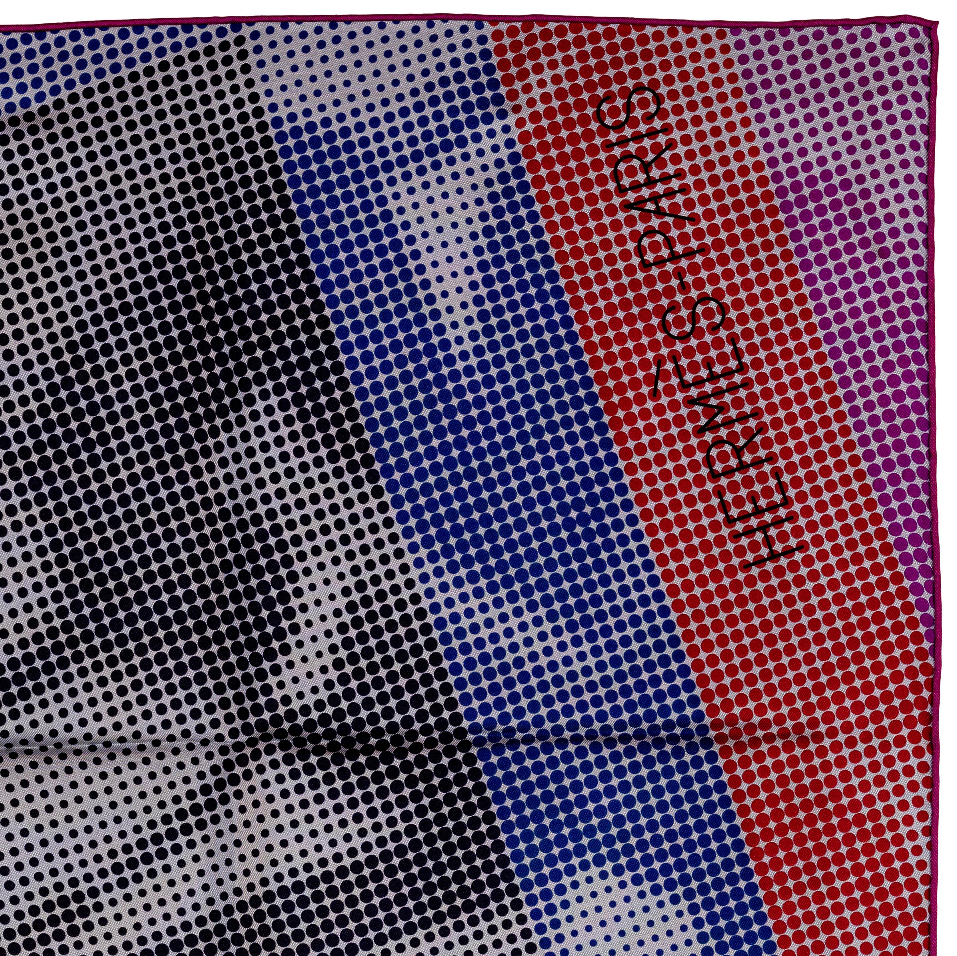 Echarpe en soie Hermes Le Saut H - Purple - New / Store Tag Pour femmes en vente