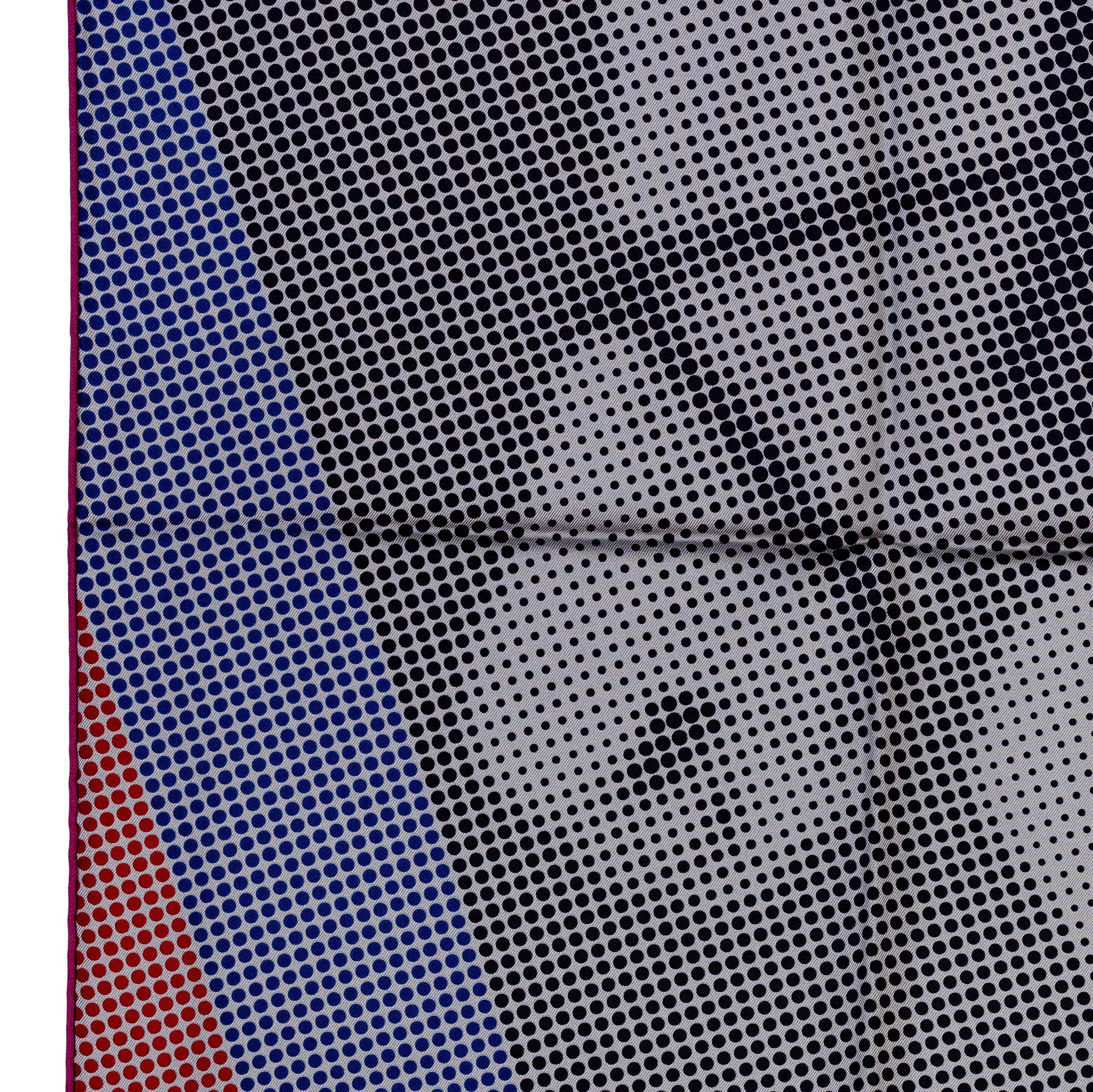 Echarpe en soie Hermes Le Saut H - Purple - New / Store Tag en vente 1