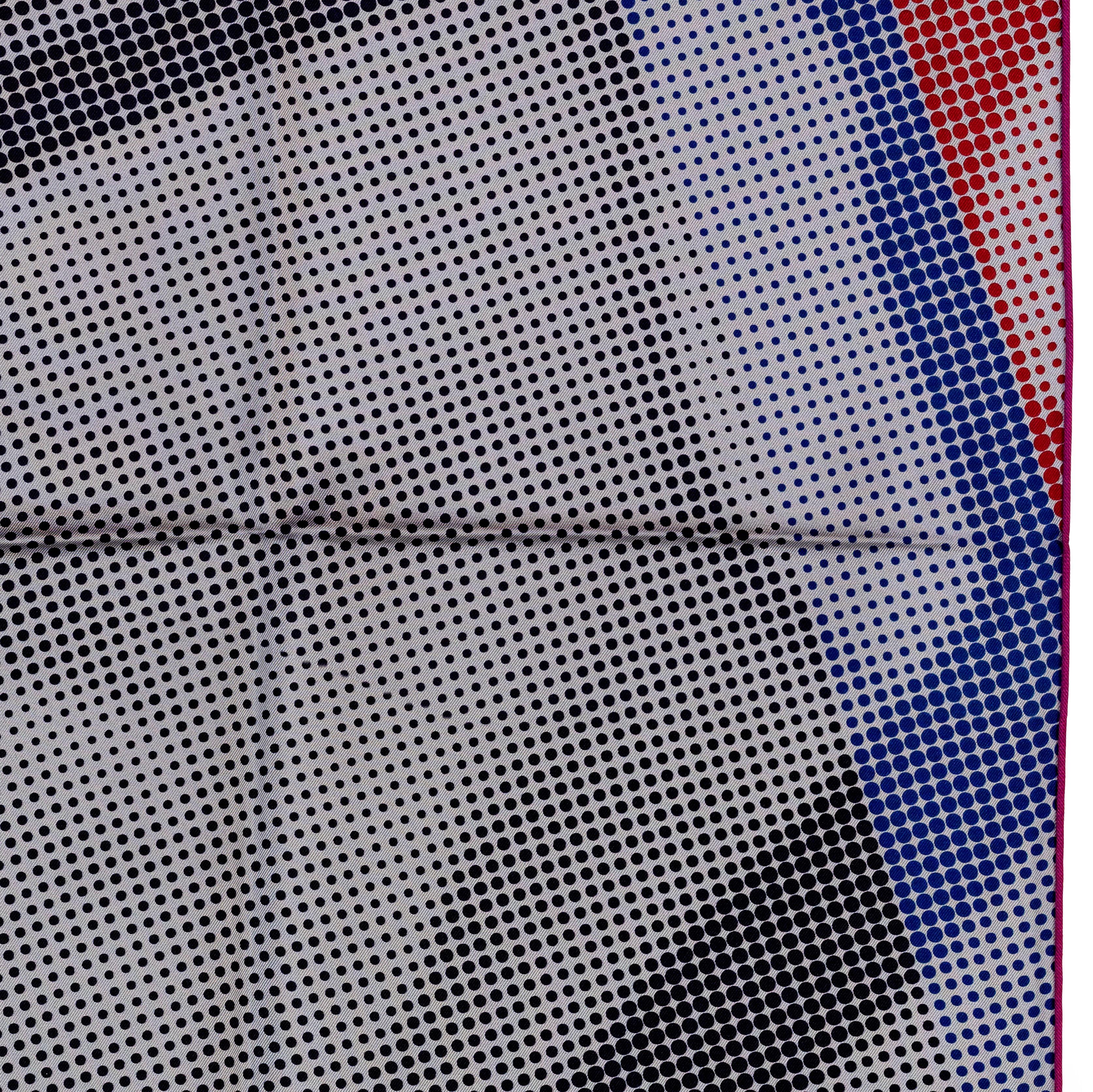 Echarpe en soie Hermes Le Saut H - Purple - New / Store Tag en vente 3