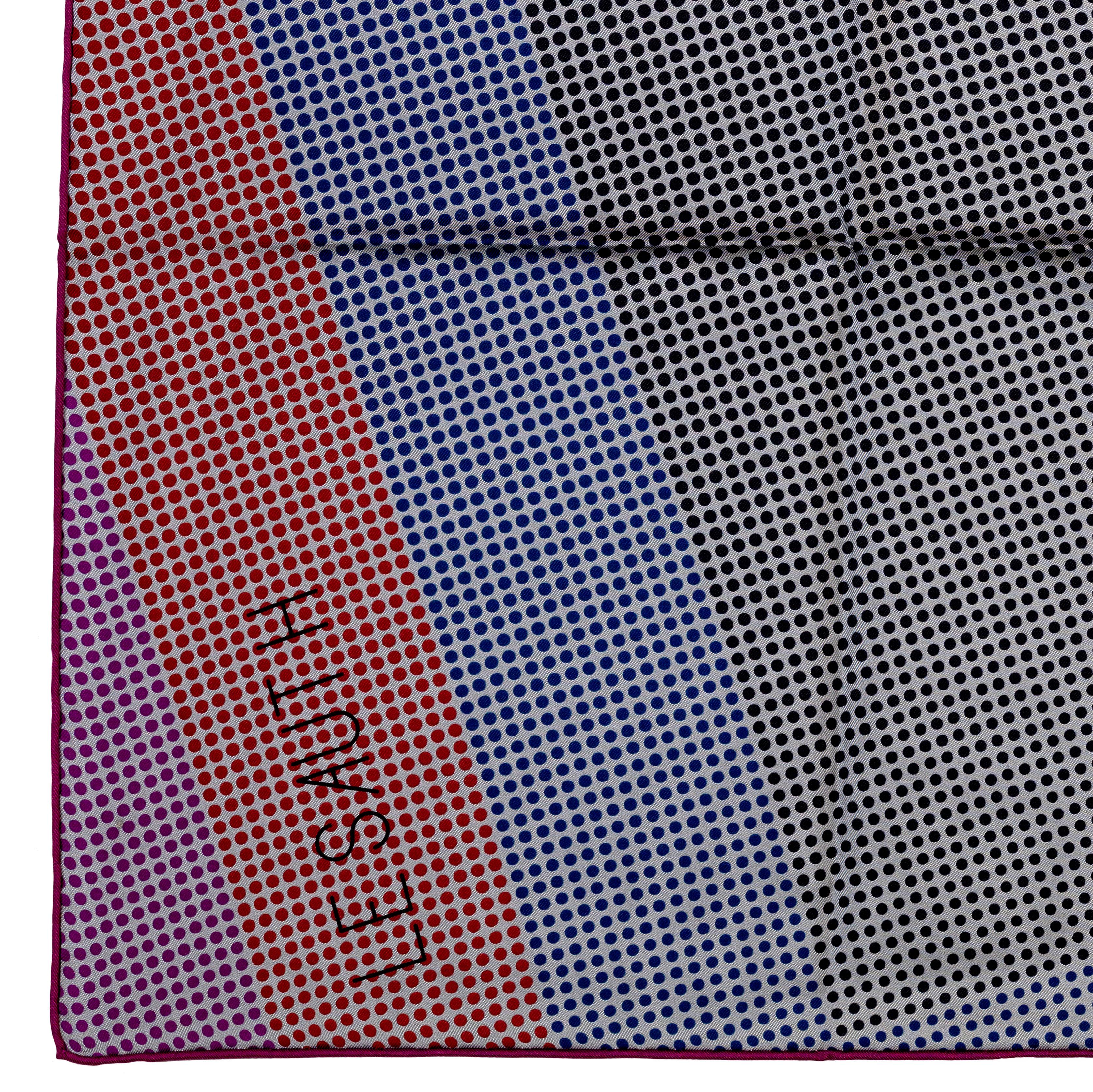 Echarpe en soie Hermes Le Saut H - Purple - New / Store Tag en vente 4