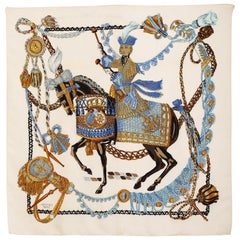 Foulard di seta Hermes Le Timbalier di Francoise Heron 1961