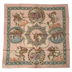 Hermes Silk Scarf Le Triomphe Du Paladin Never Worn with Original Box