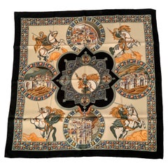 Hermes Silk Scarf Le Triomphe Du Paladin Never Worn with Original Box