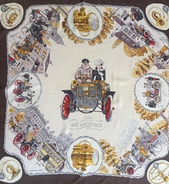 Foulard di seta Hermes "Les Ancêtres" 1963.