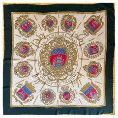 Vintage Hermès Silk Scarf "Les Armes De Paris" 1954