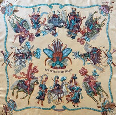 Hermès Silk Scarf « Les Fêtes Du Roi Soleil » 1994