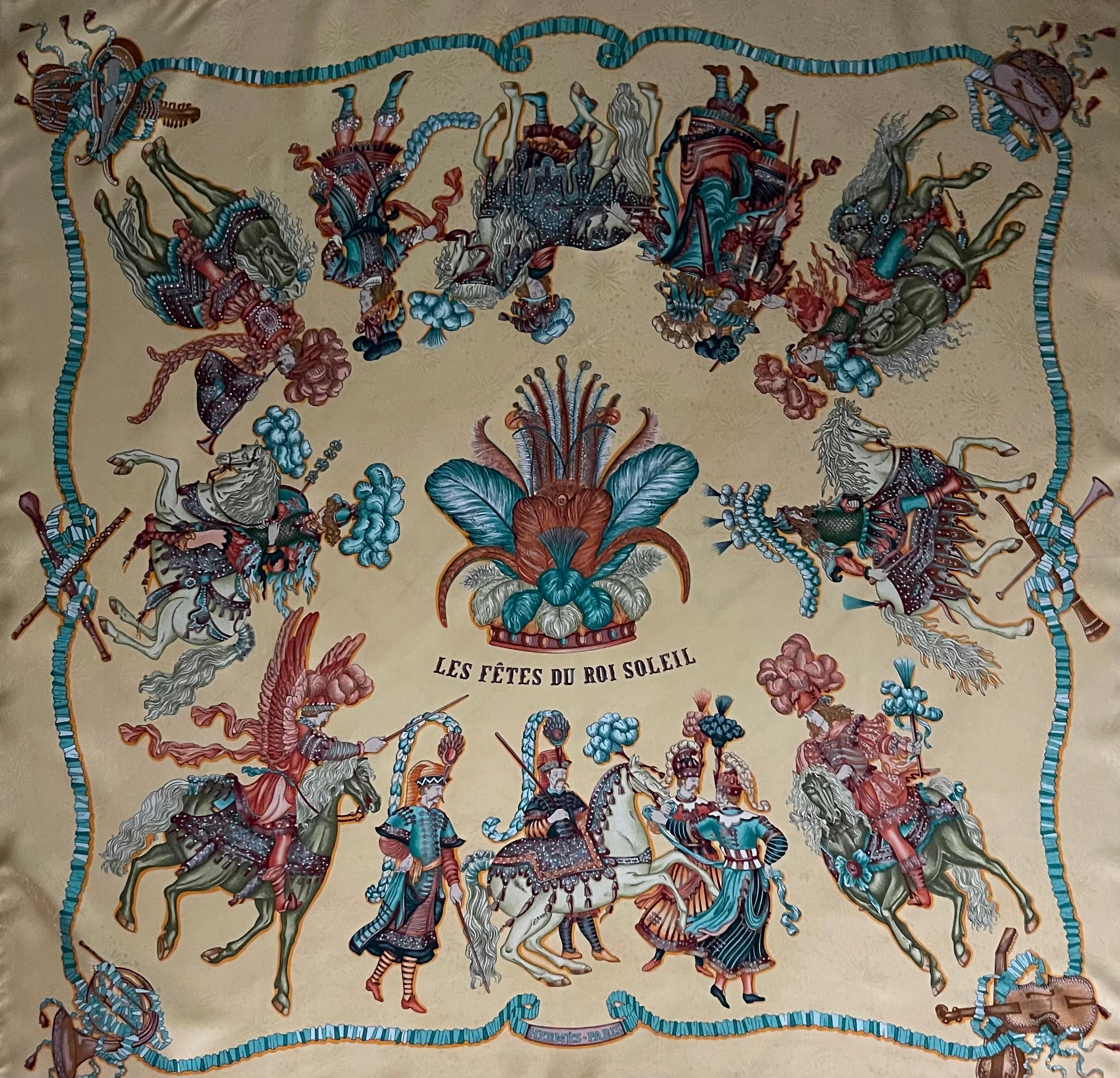 Beige Sciarpa di seta Hermès 