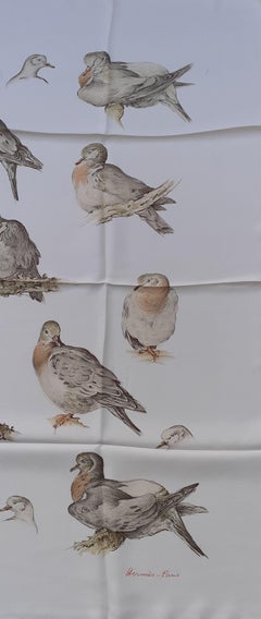 Hermès Silk Scarf Les Tourterelles Doves Xavier de Poret